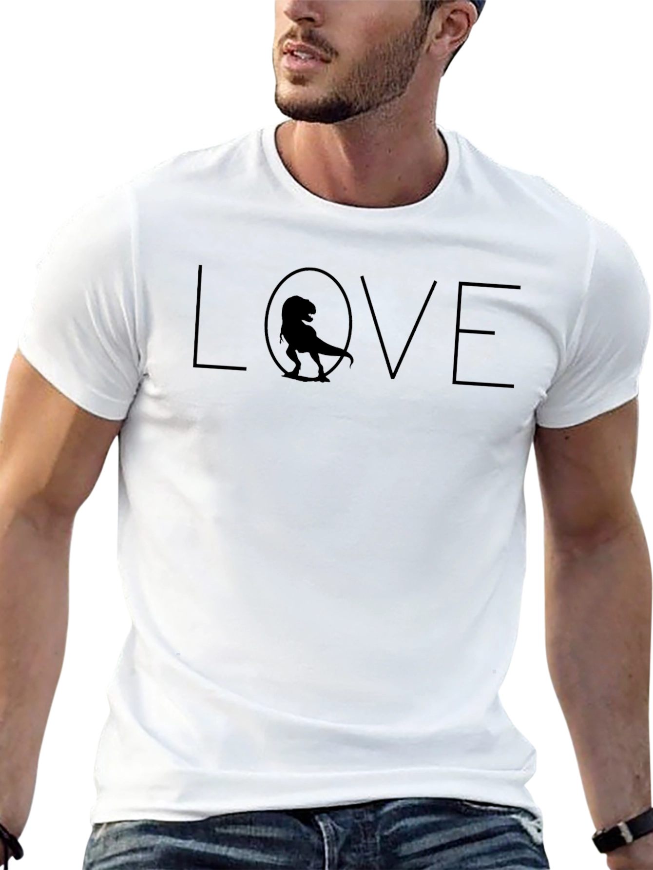 Dino Love T-Shirt - Black Graphic Tee