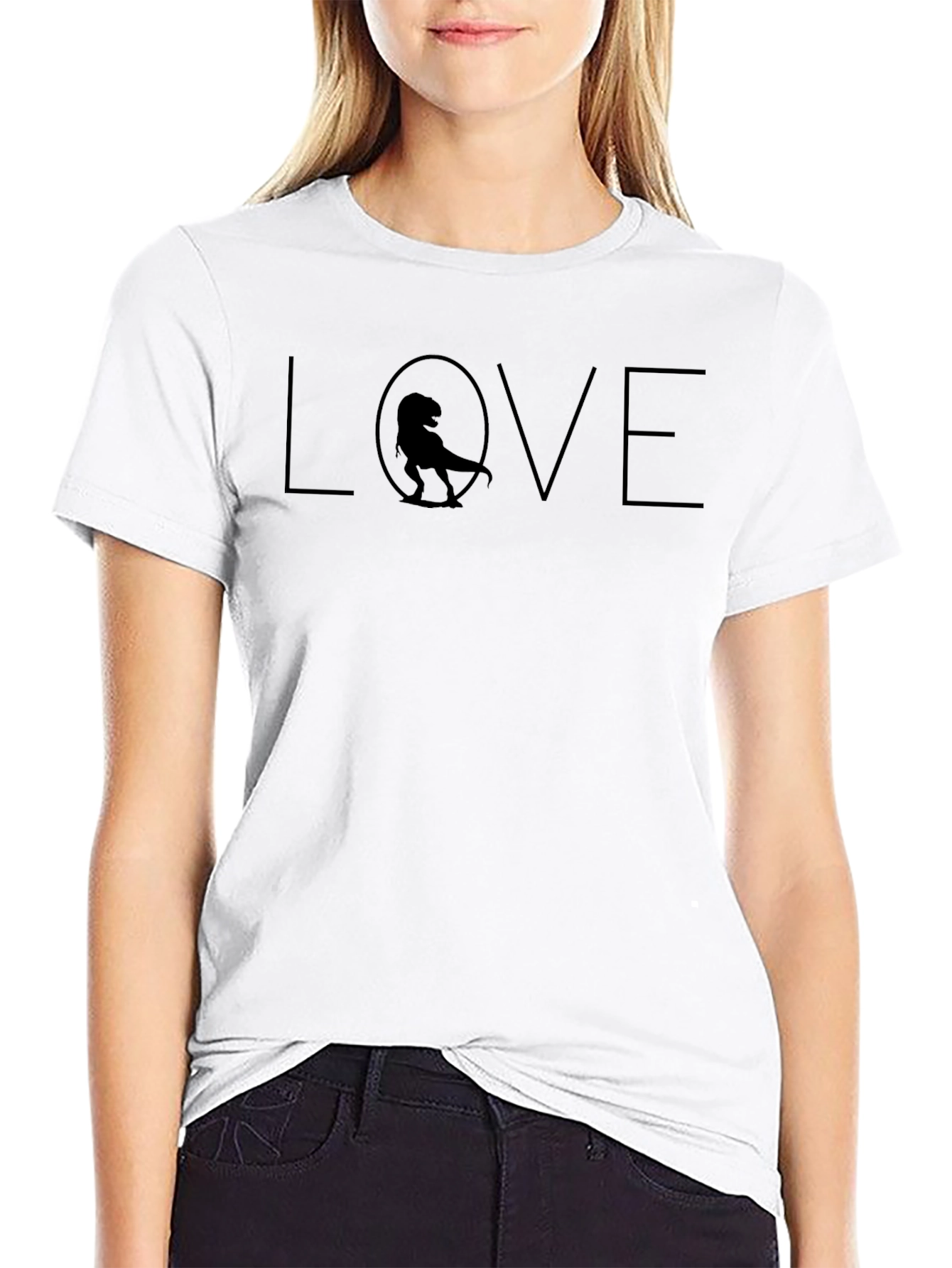 Dino Love T-Shirt - Black Graphic Tee