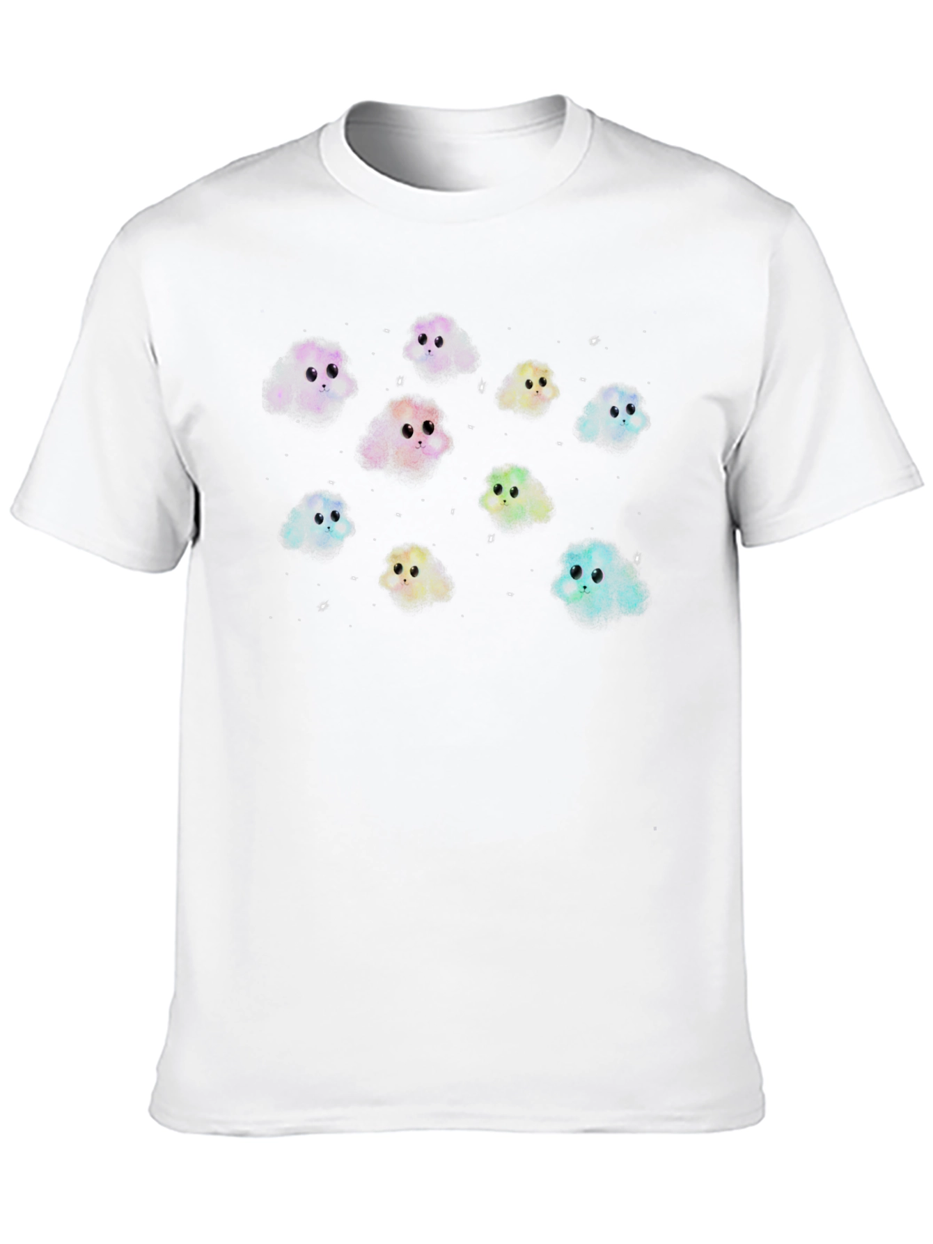 Cute Monster Character Graphic Black T-Shirt