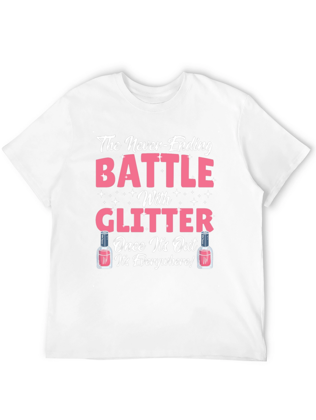 Glitter Battle T-Shirt Novelty Graphic Tee