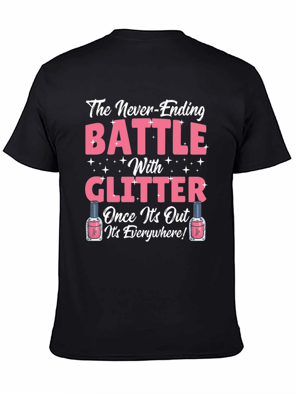 Glitter Battle T-Shirt Novelty Graphic Tee