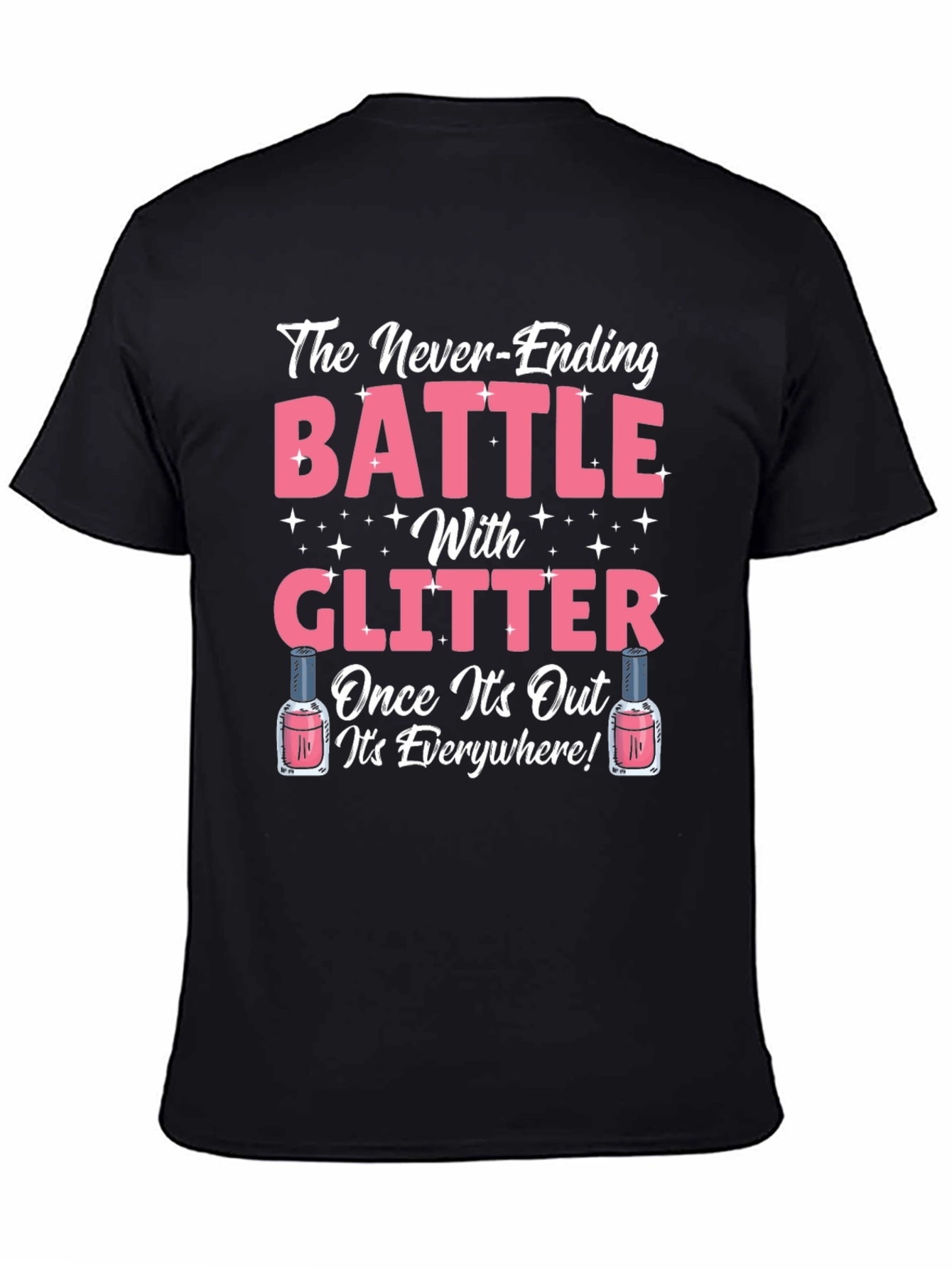 Glitter Battle T-Shirt Novelty Graphic Tee