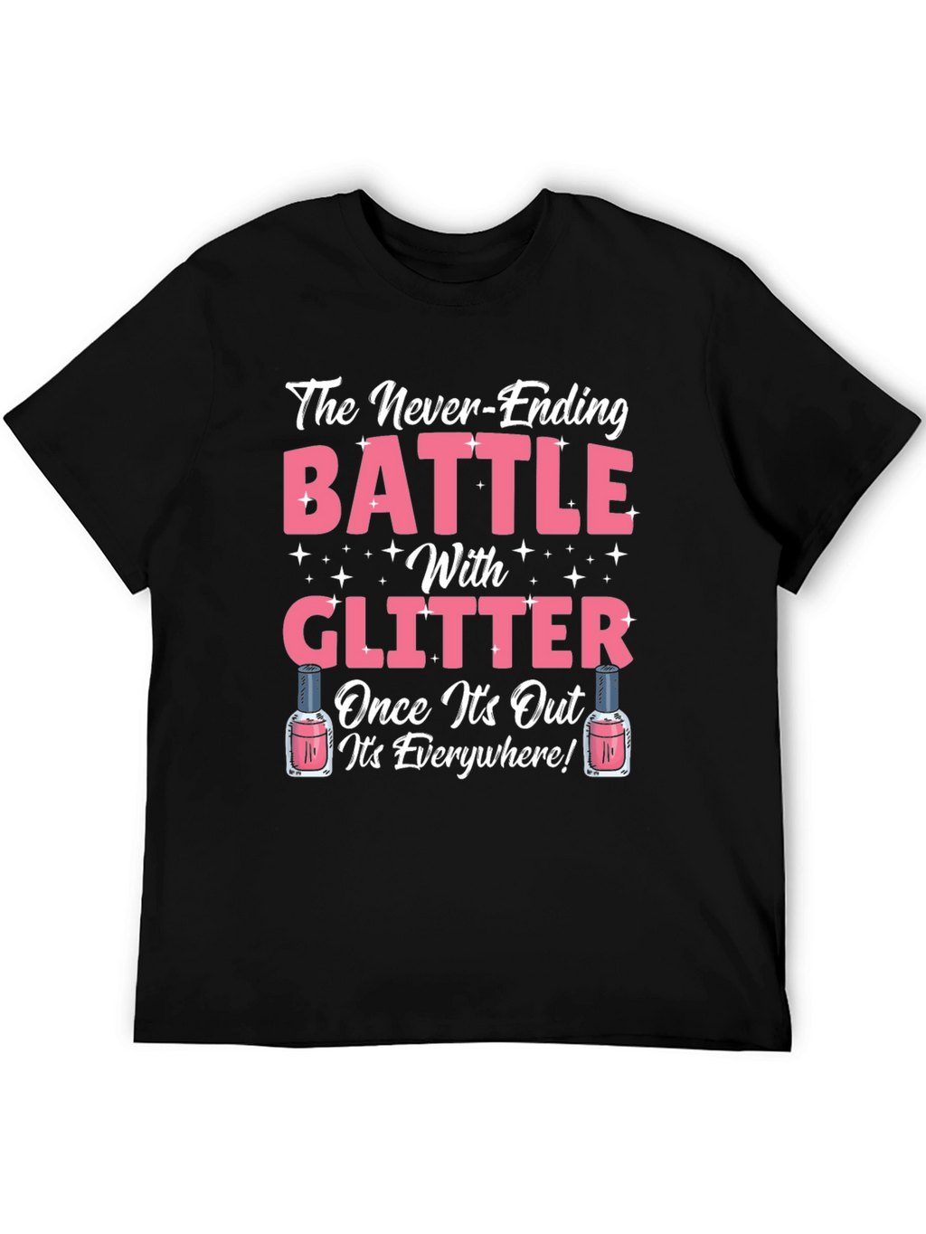 Glitter Battle T-Shirt Novelty Graphic Tee
