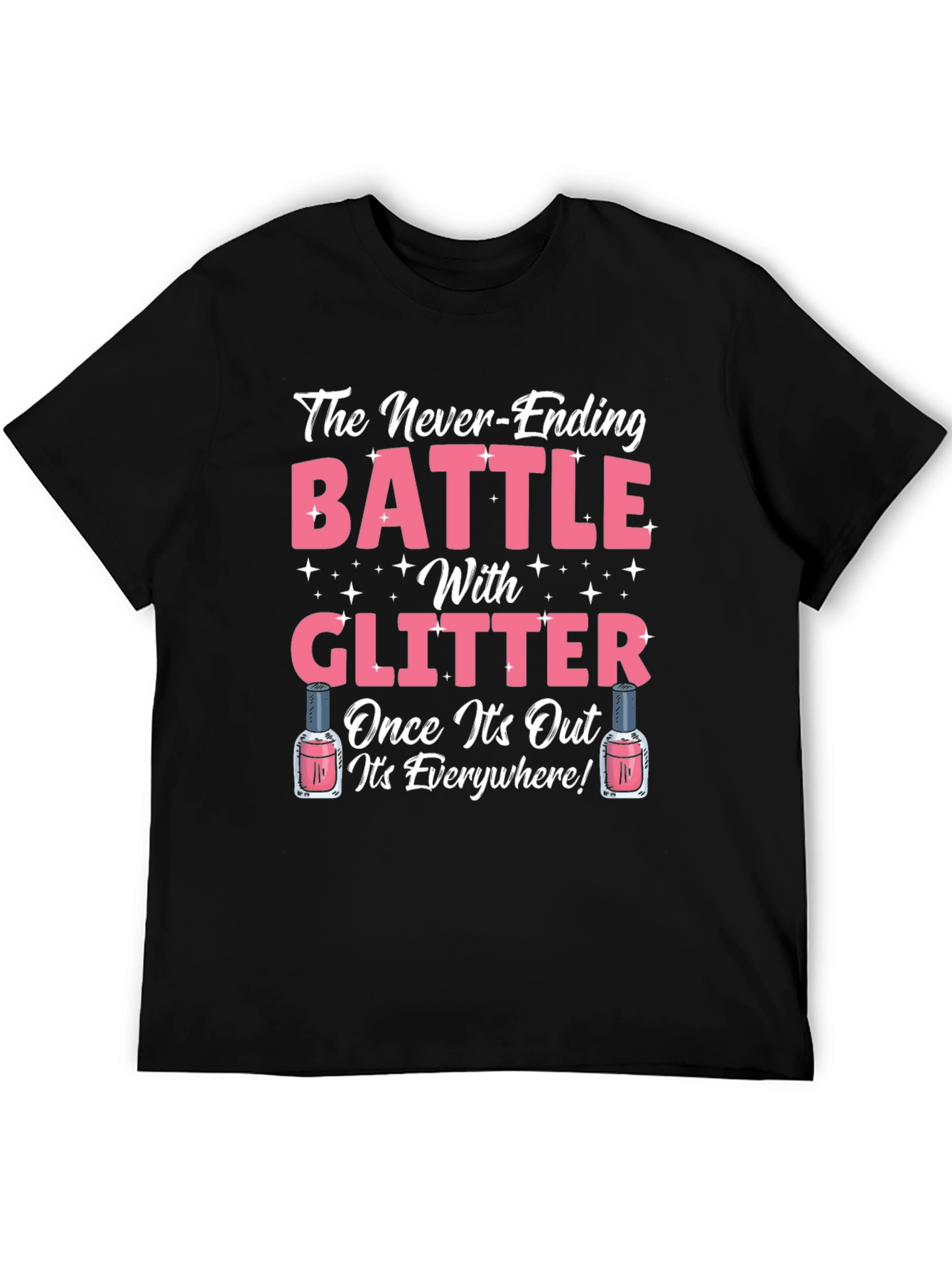 Glitter Battle T-Shirt Novelty Graphic Tee