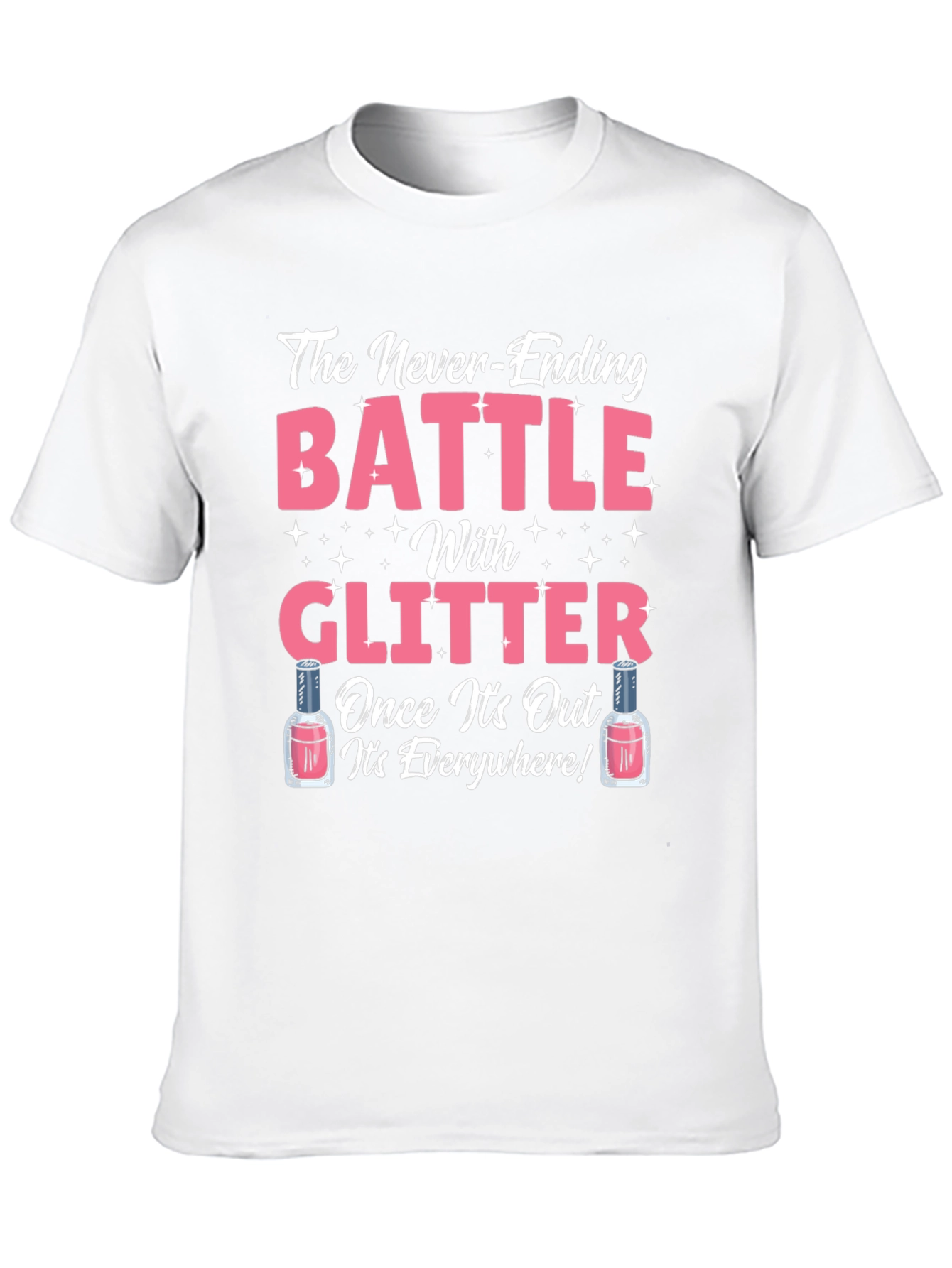 Glitter Battle T-Shirt Novelty Graphic Tee