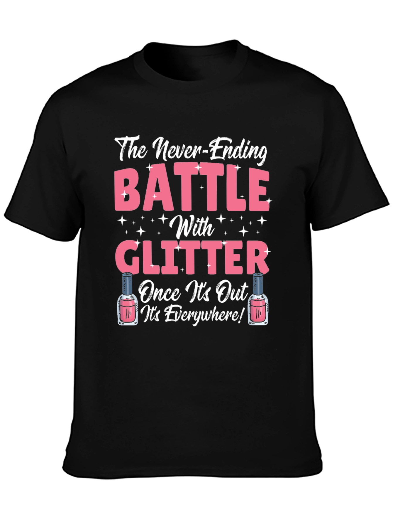 Glitter Battle T-Shirt Novelty Graphic Tee