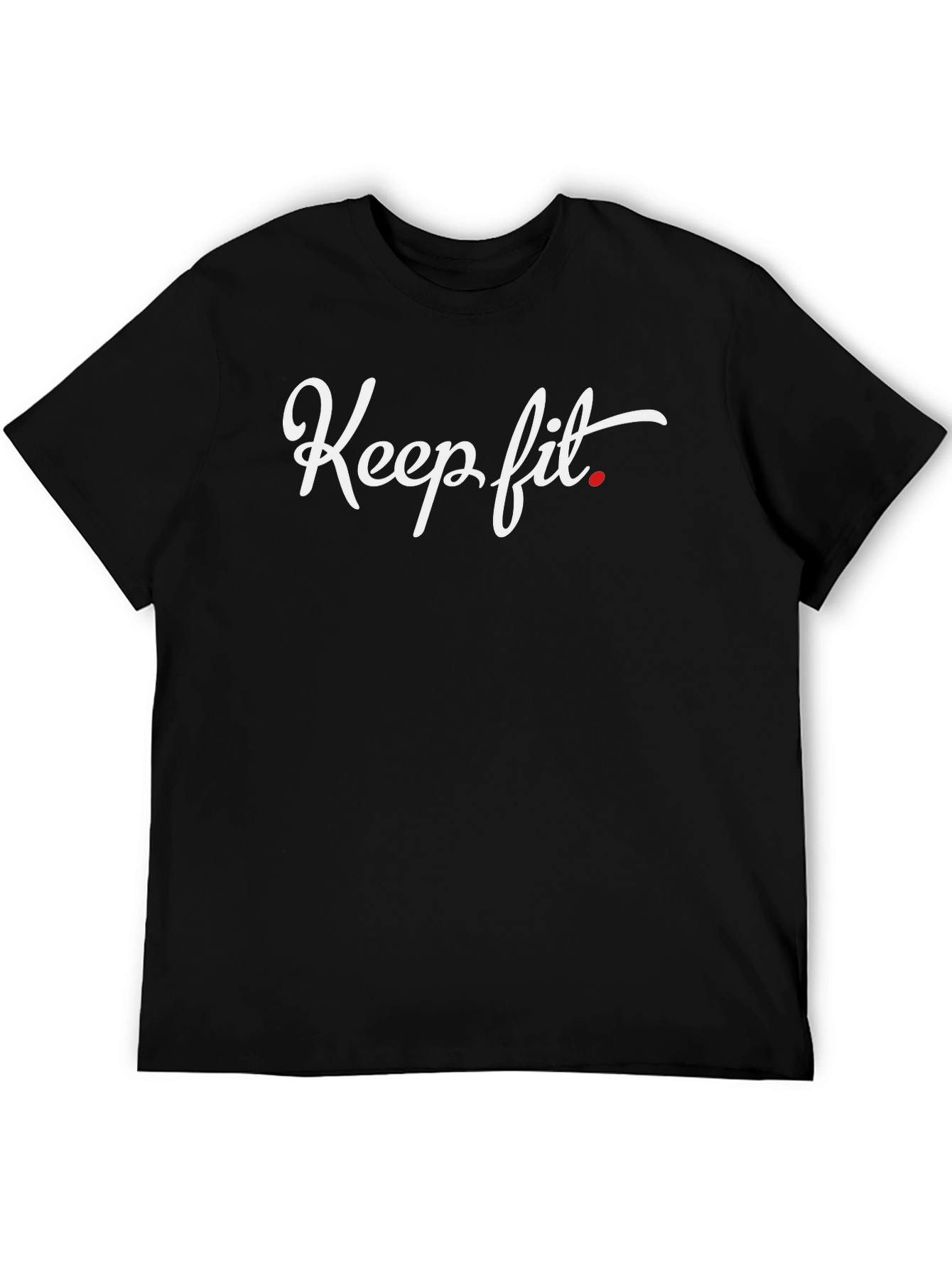 Keep Fit Black T-Shirt - Stylish & Comfortable Mens Tee