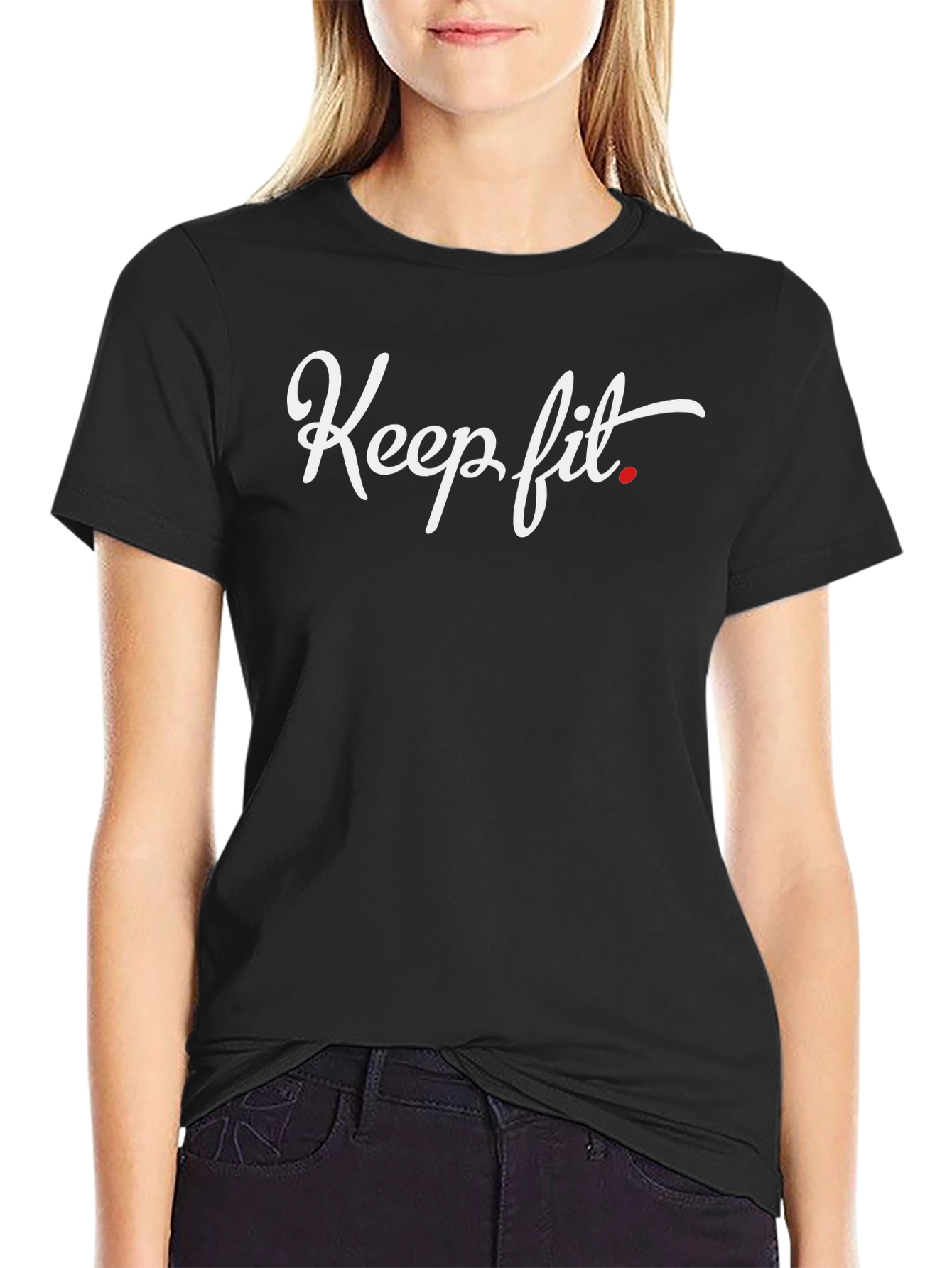 Keep Fit Black T-Shirt - Stylish & Comfortable Mens Tee