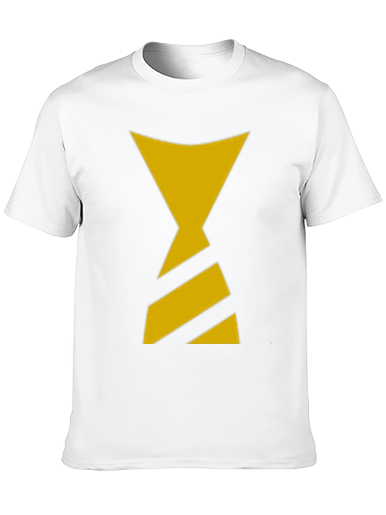 Black T-Shirt with Yellow Hourglass Design