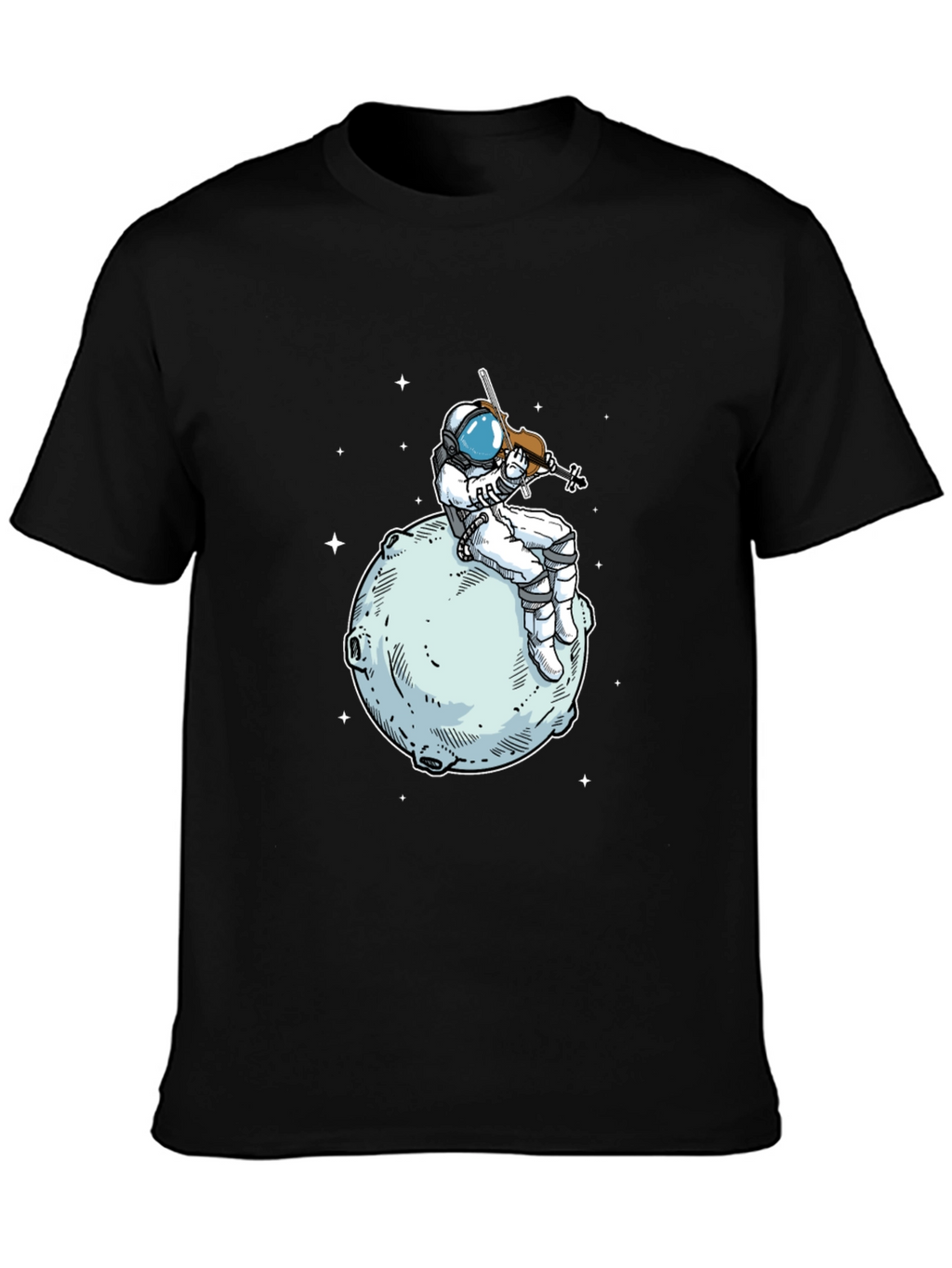 Astronaut Violinist T-Shirt - Space Musician Tee