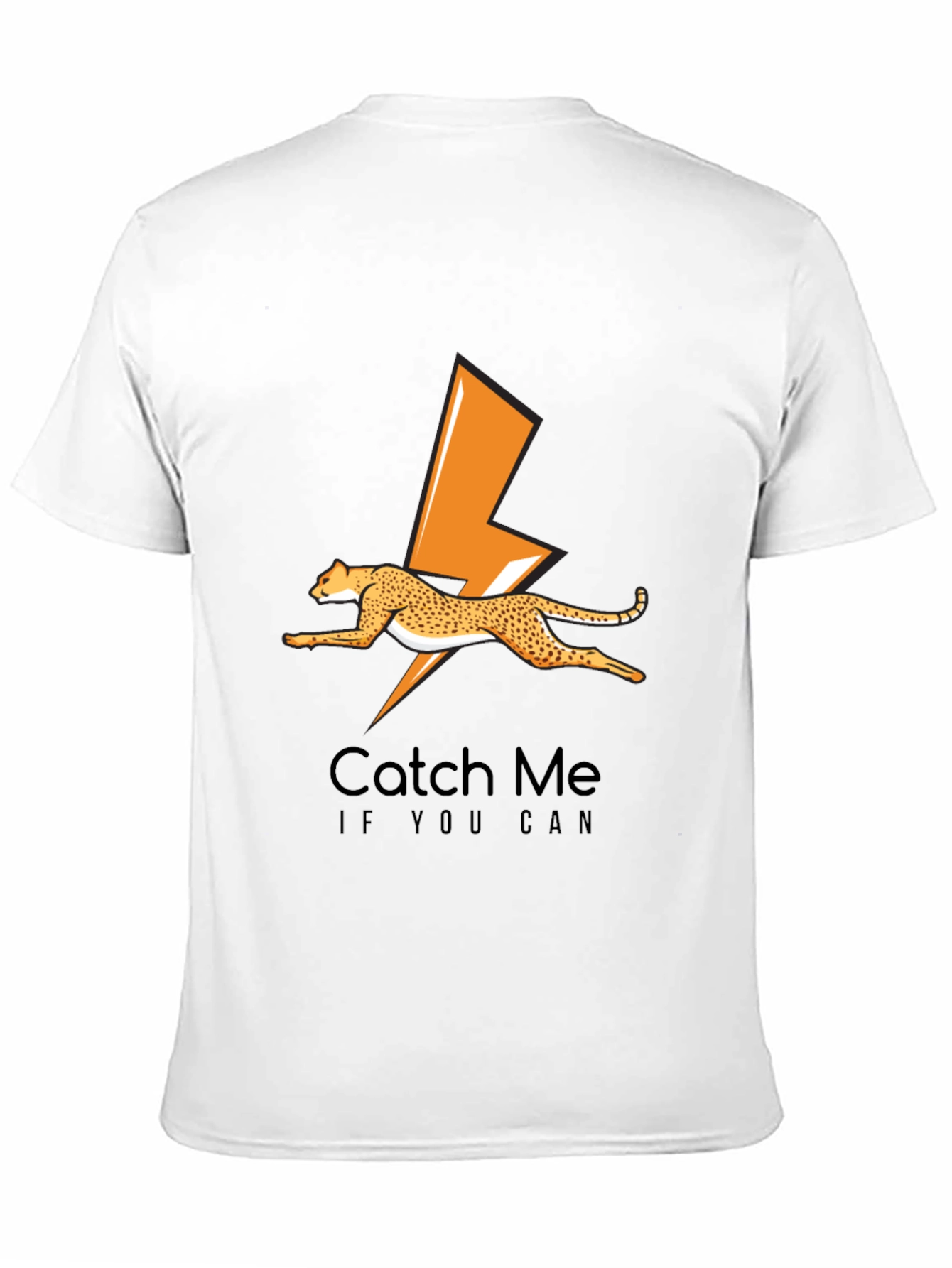 Cheetah Lightning Bolt Graphic Tee - Catch Me If You Can