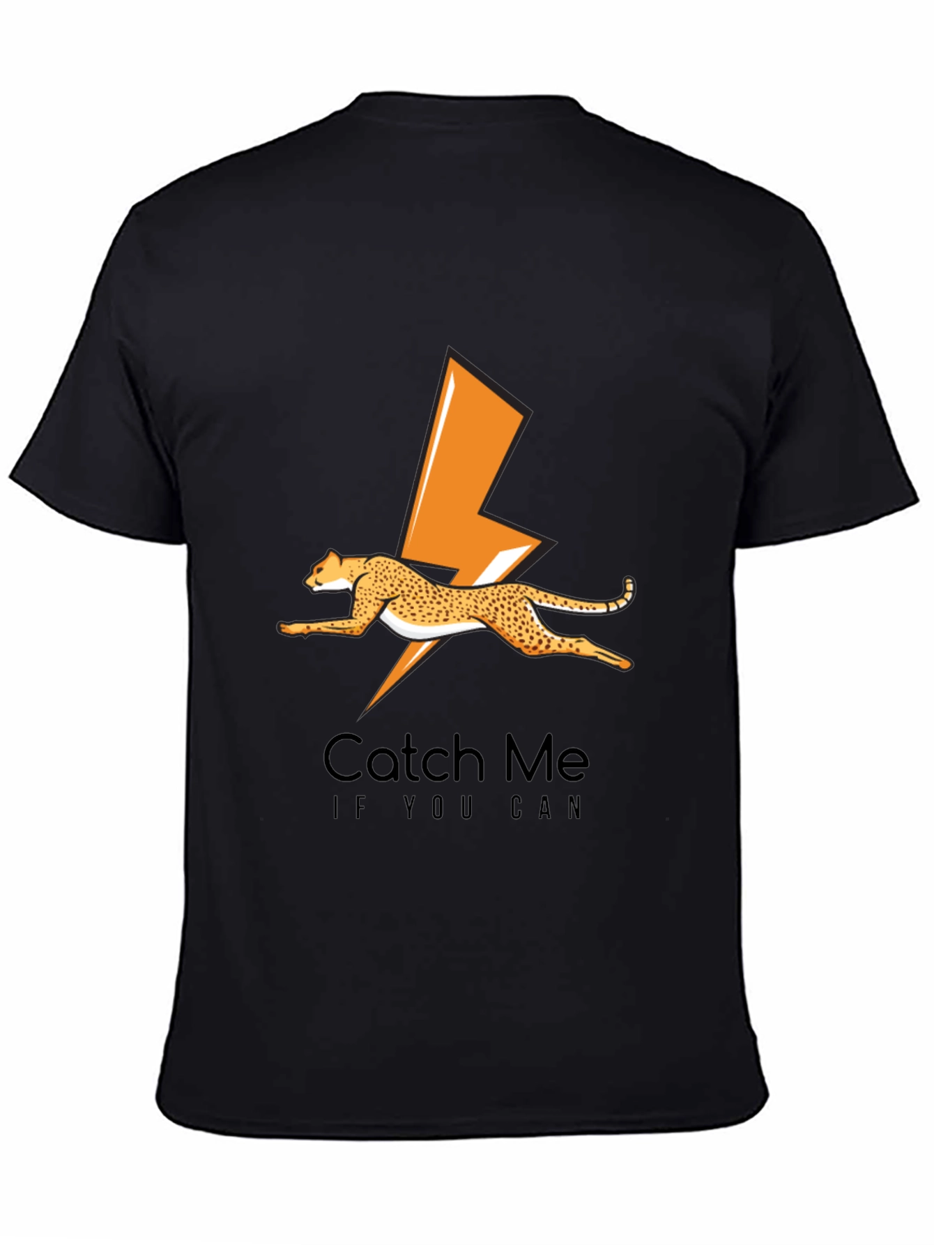 Cheetah Lightning Bolt Graphic Tee - Catch Me If You Can