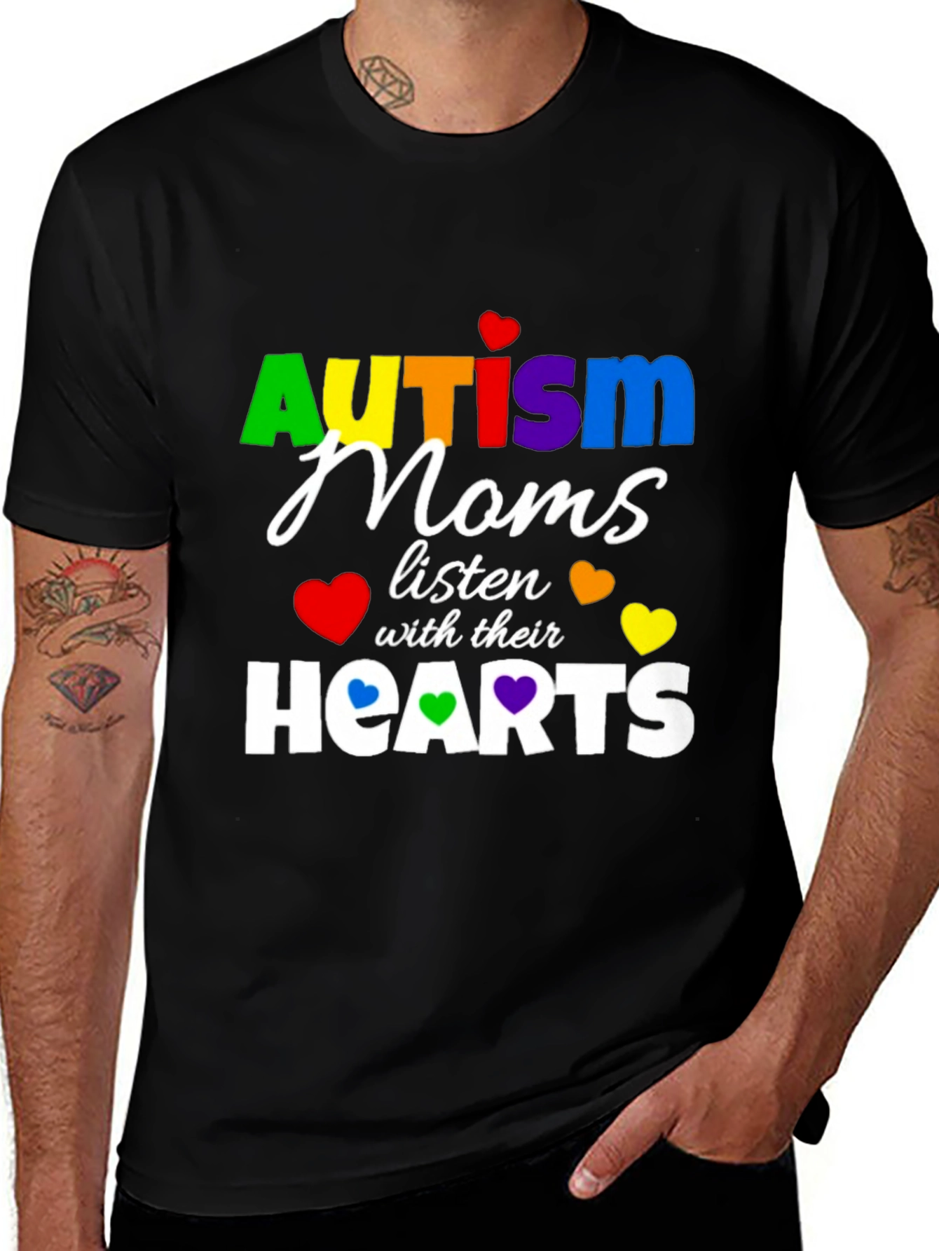 Autism Moms Listen with Their Hearts T-Shirt