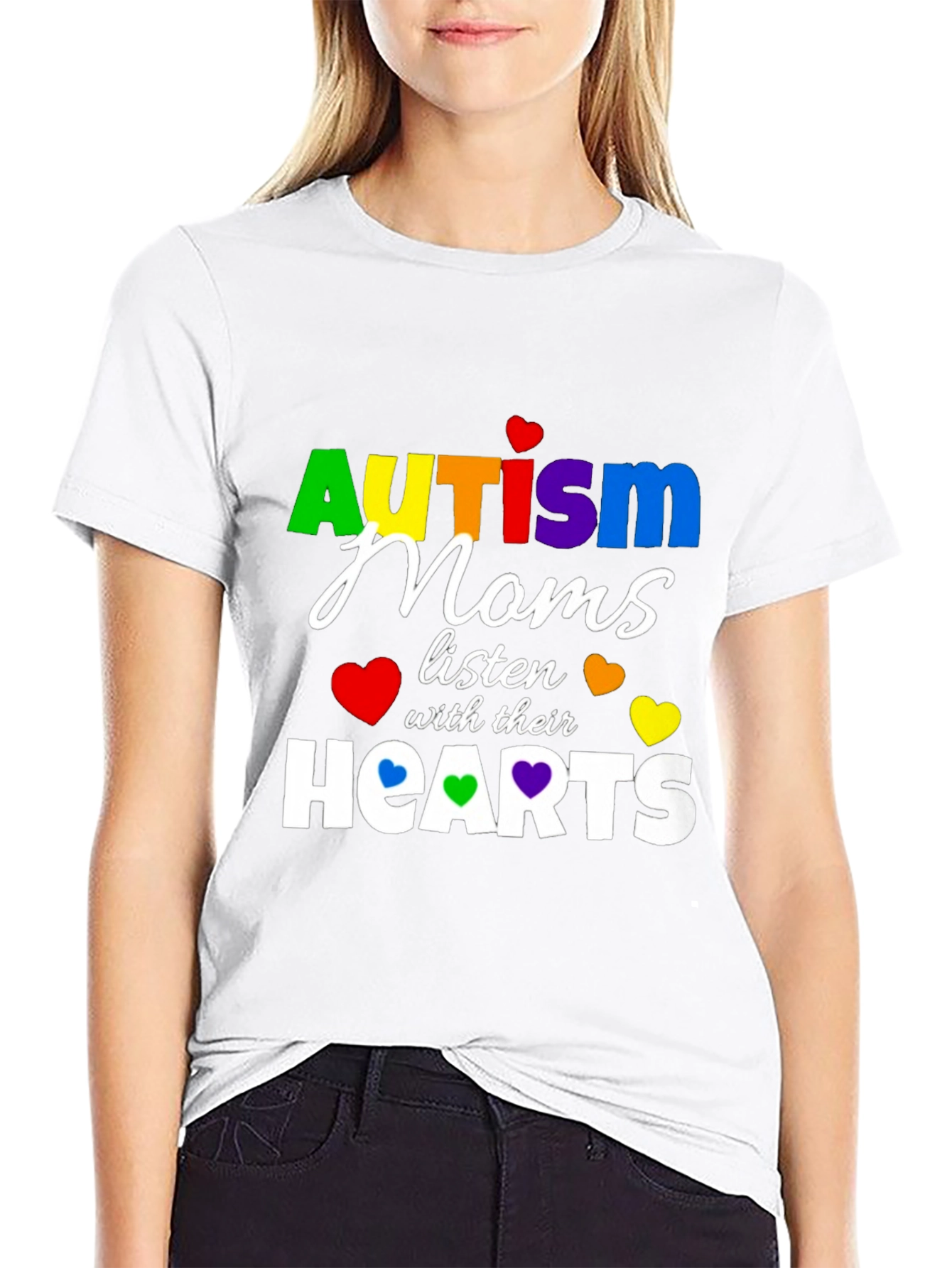 Autism Moms Listen with Their Hearts T-Shirt