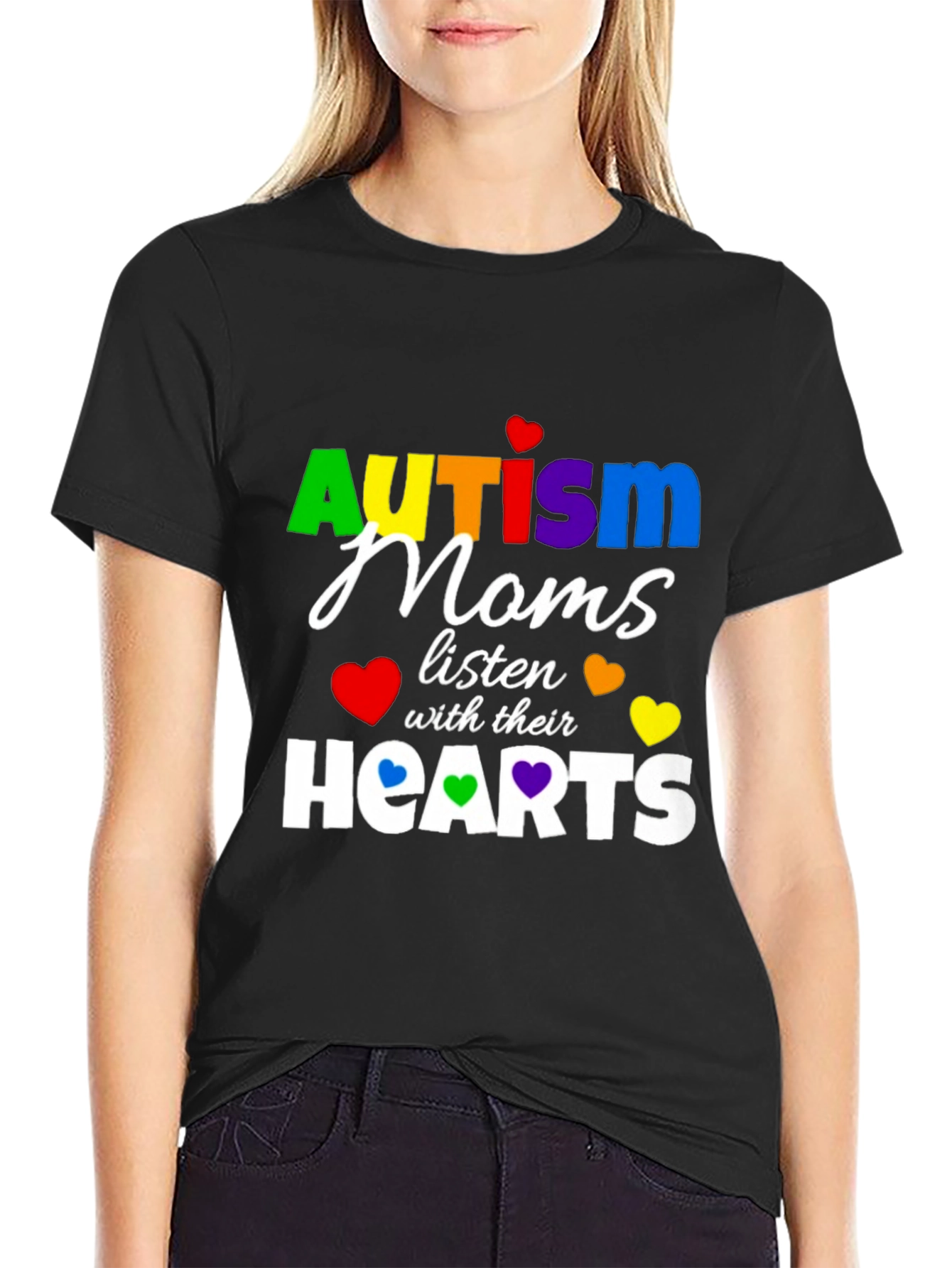 Autism Moms Listen with Their Hearts T-Shirt