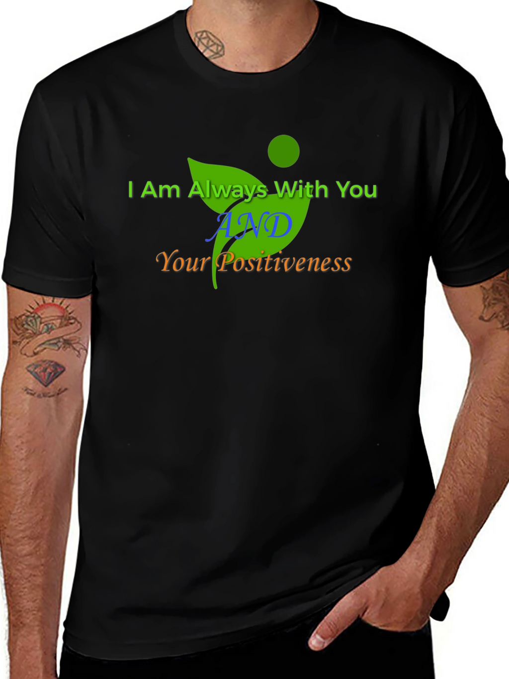 Inspirational Graphic Print Black T-Shirt