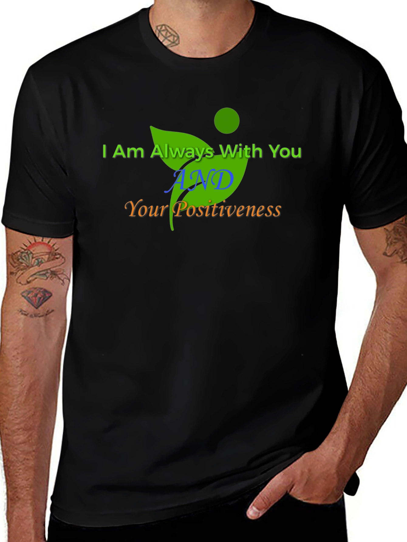 Inspirational Graphic Print Black T-Shirt