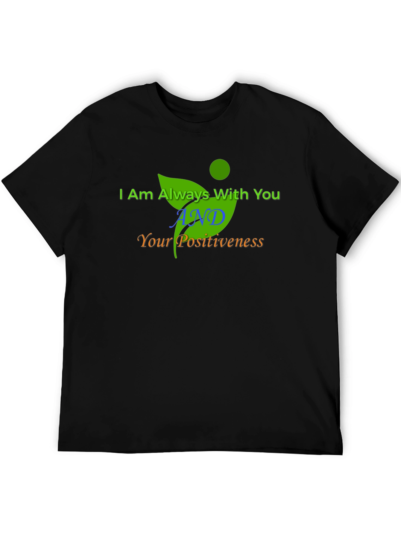 Inspirational Graphic Print Black T-Shirt