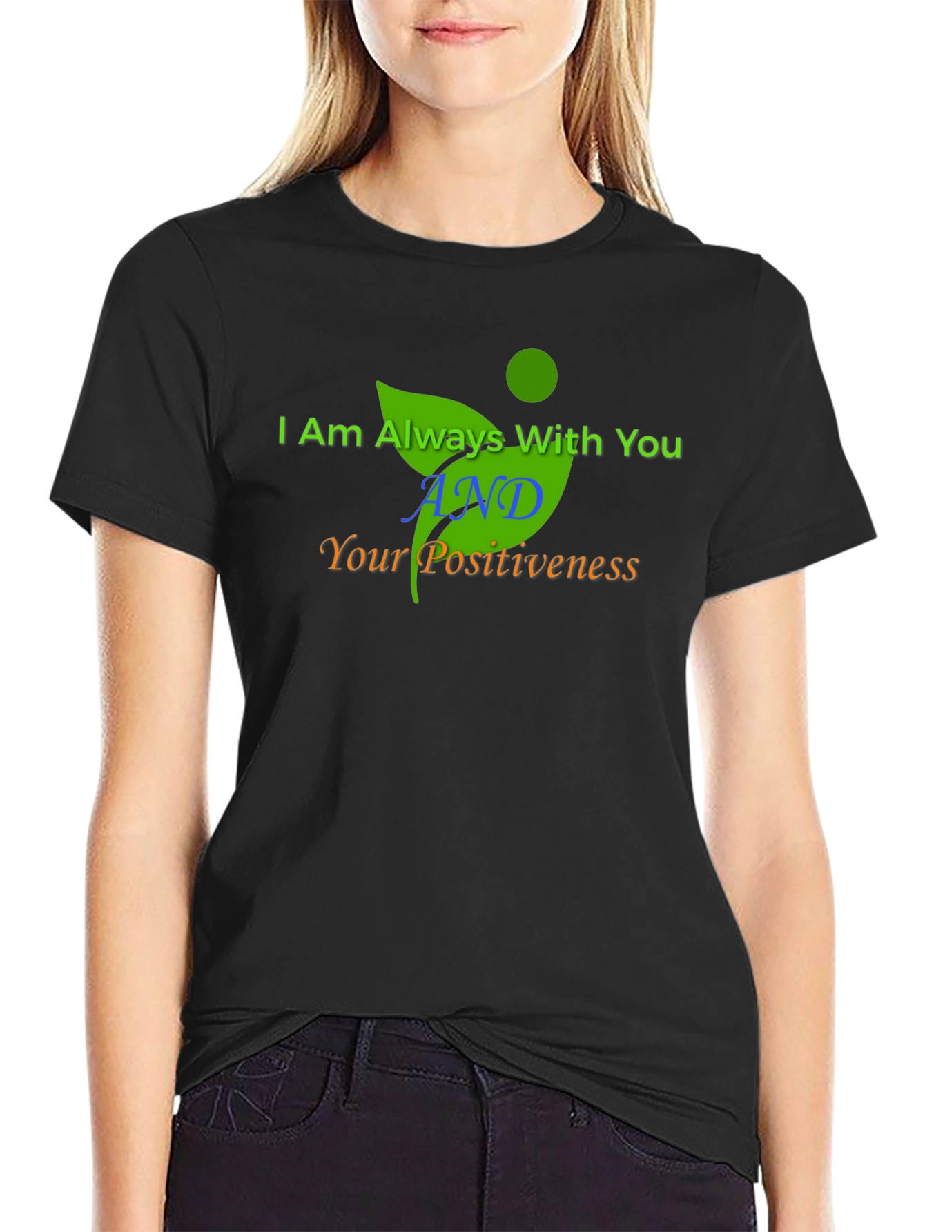 Inspirational Graphic Print Black T-Shirt