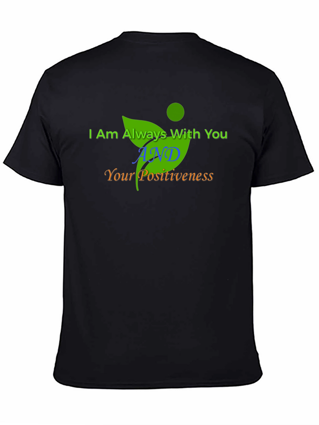 Inspirational Graphic Print Black T-Shirt