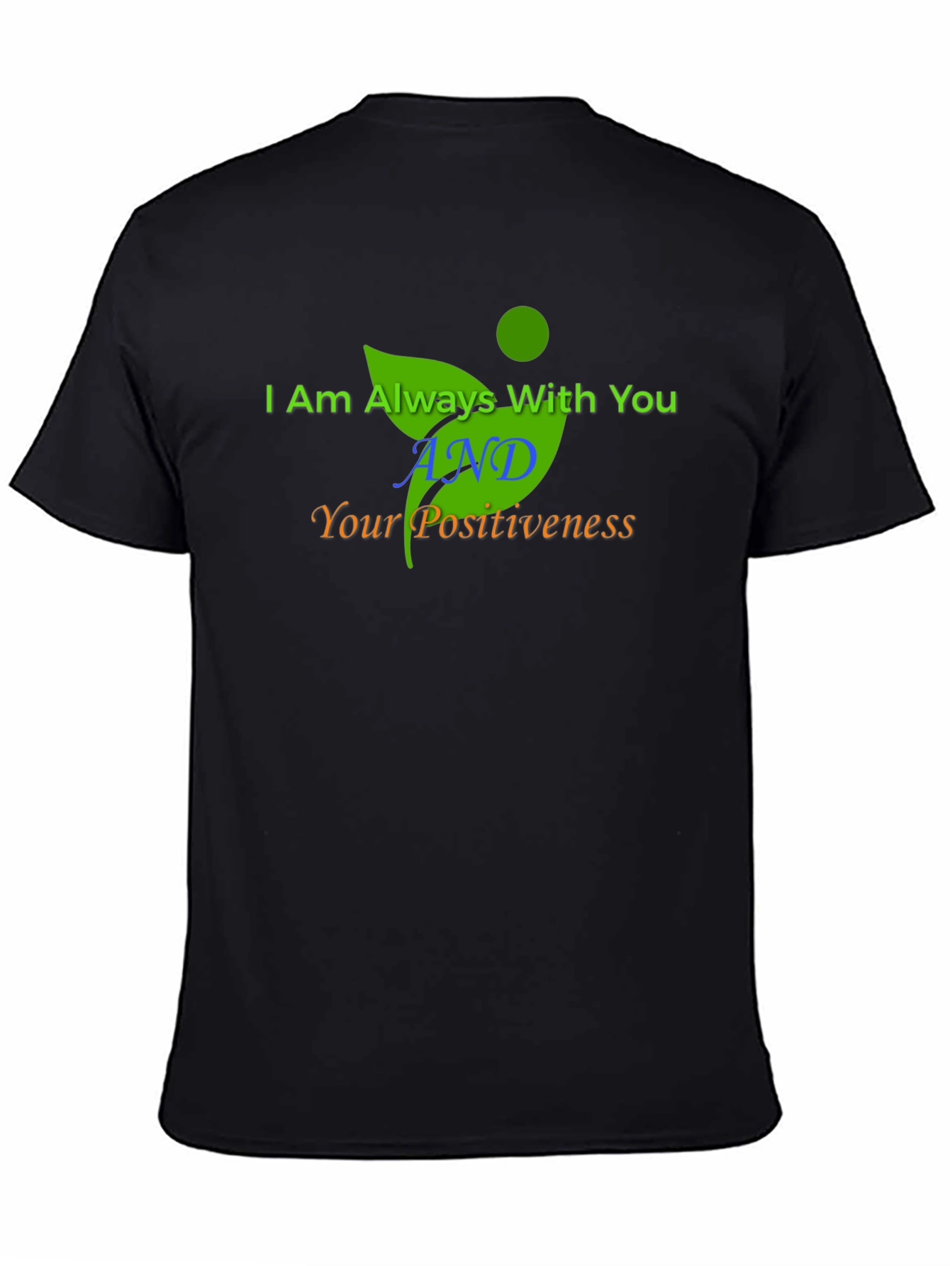 Inspirational Graphic Print Black T-Shirt