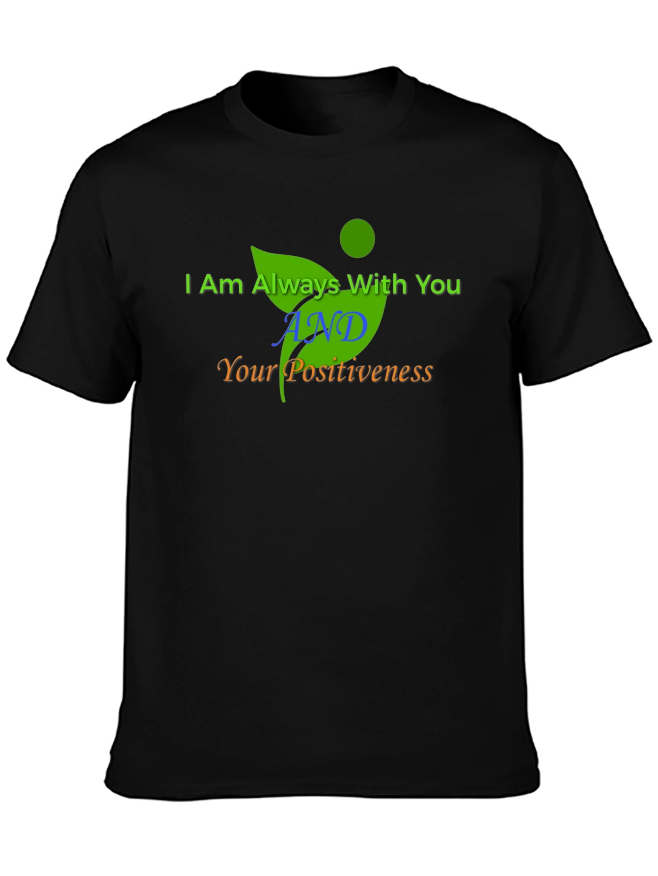 Inspirational Graphic Print Black T-Shirt