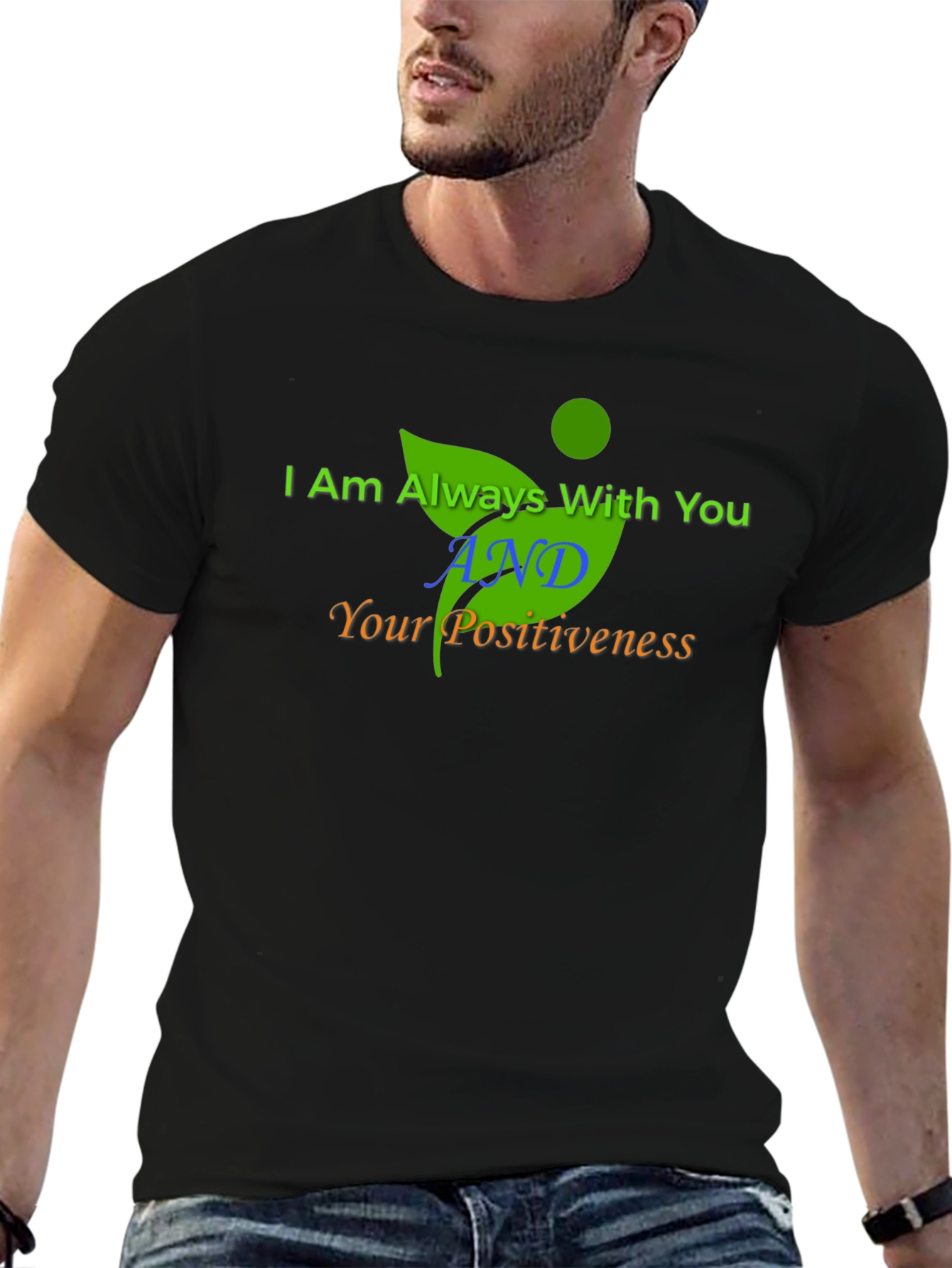 Inspirational Graphic Print Black T-Shirt