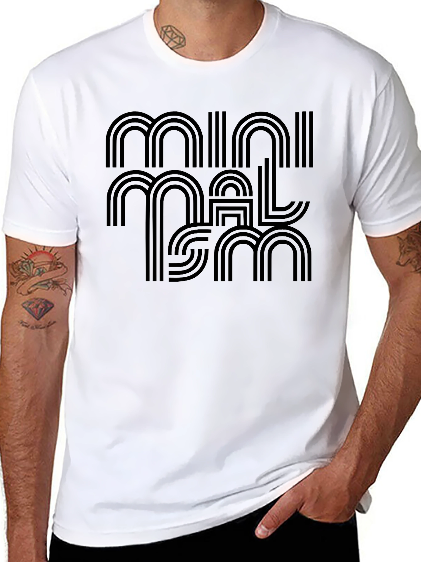 Minimalist Graphic Tee - Stylish Black T-Shirt