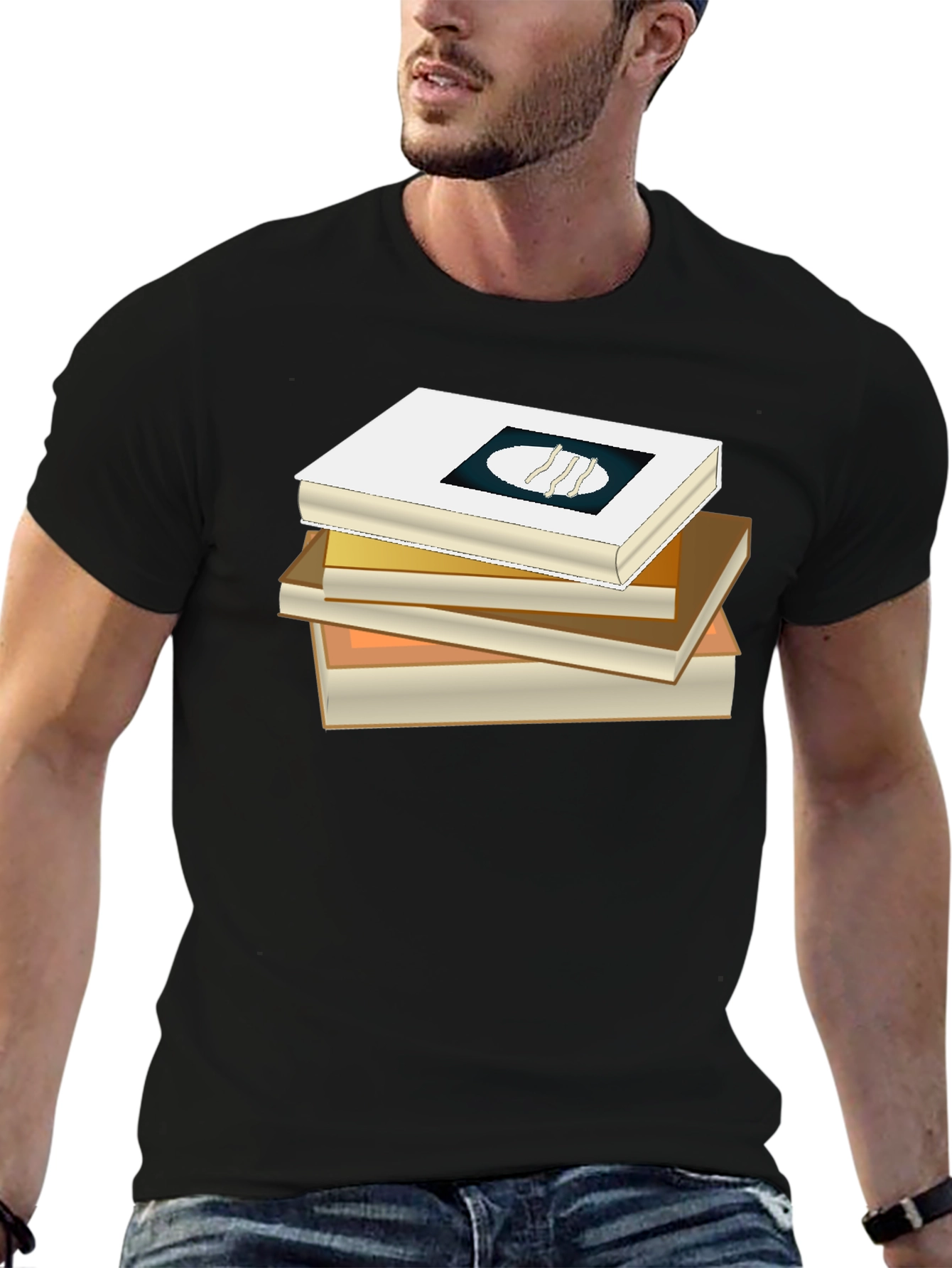 Book Stack Tee - Literary Fashion