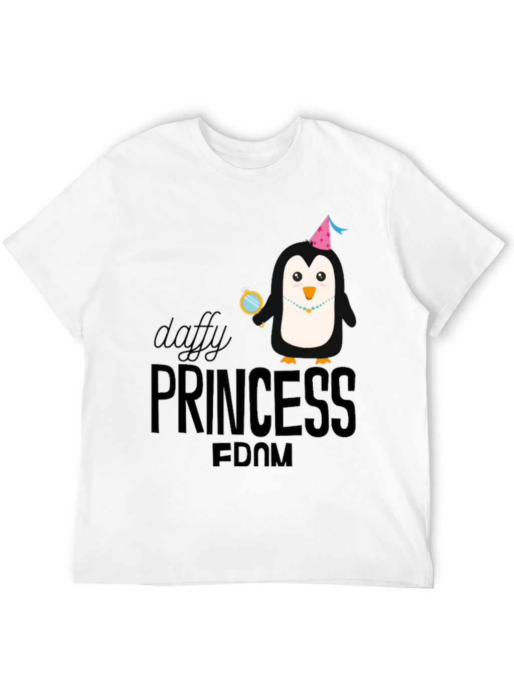 Daffy Princess-Dom T-Shirt - Black Penguin Design
