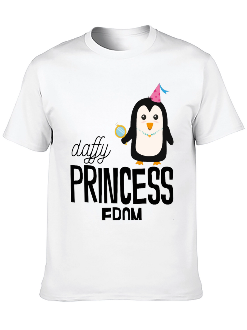 Daffy Princess-Dom T-Shirt - Black Penguin Design