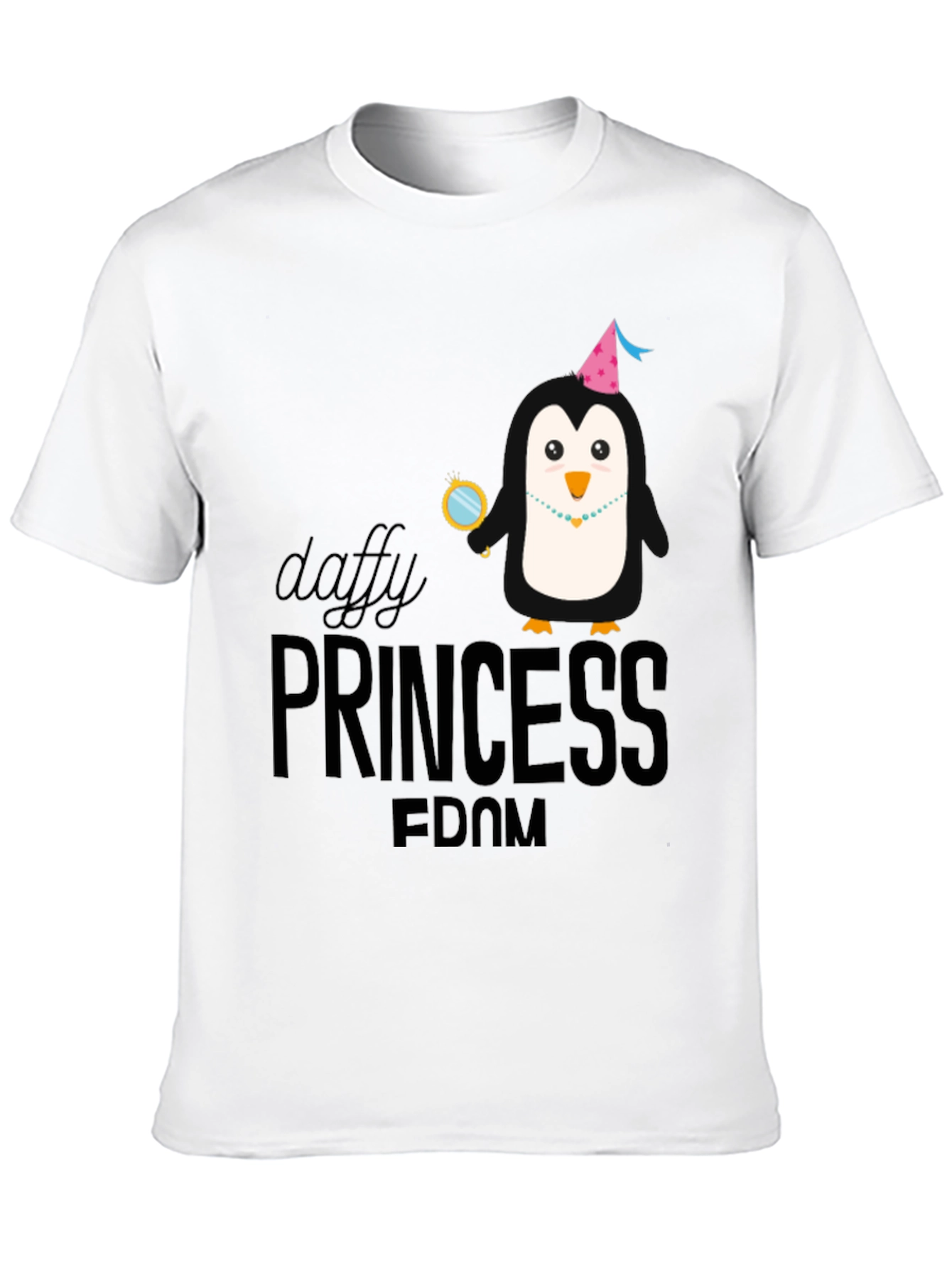 Daffy Princess-Dom T-Shirt - Black Penguin Design