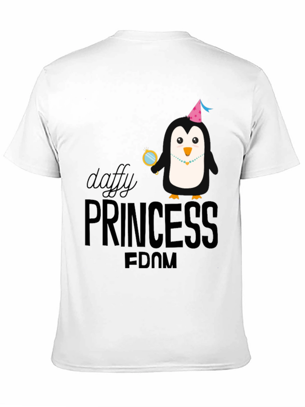 Daffy Princess-Dom T-Shirt - Black Penguin Design