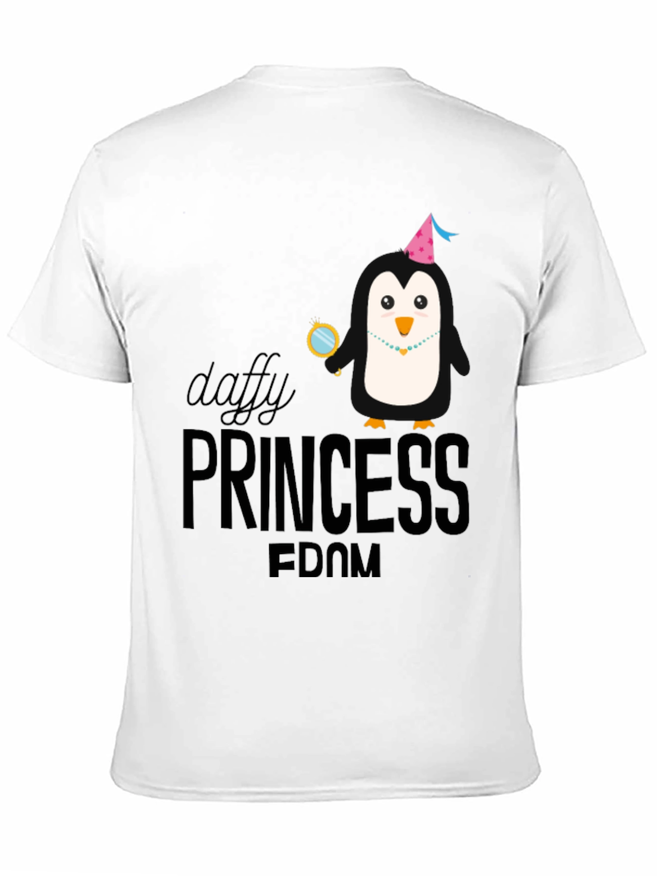 Daffy Princess-Dom T-Shirt - Black Penguin Design