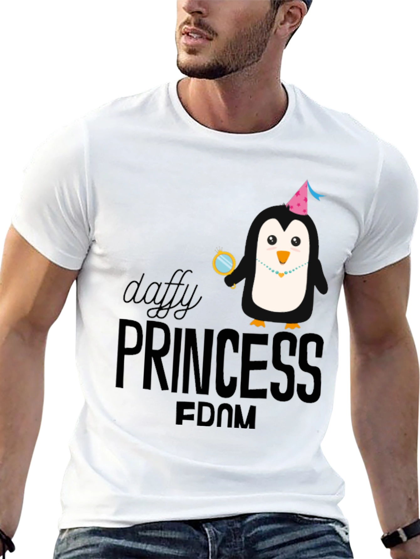 Daffy Princess-Dom T-Shirt - Black Penguin Design