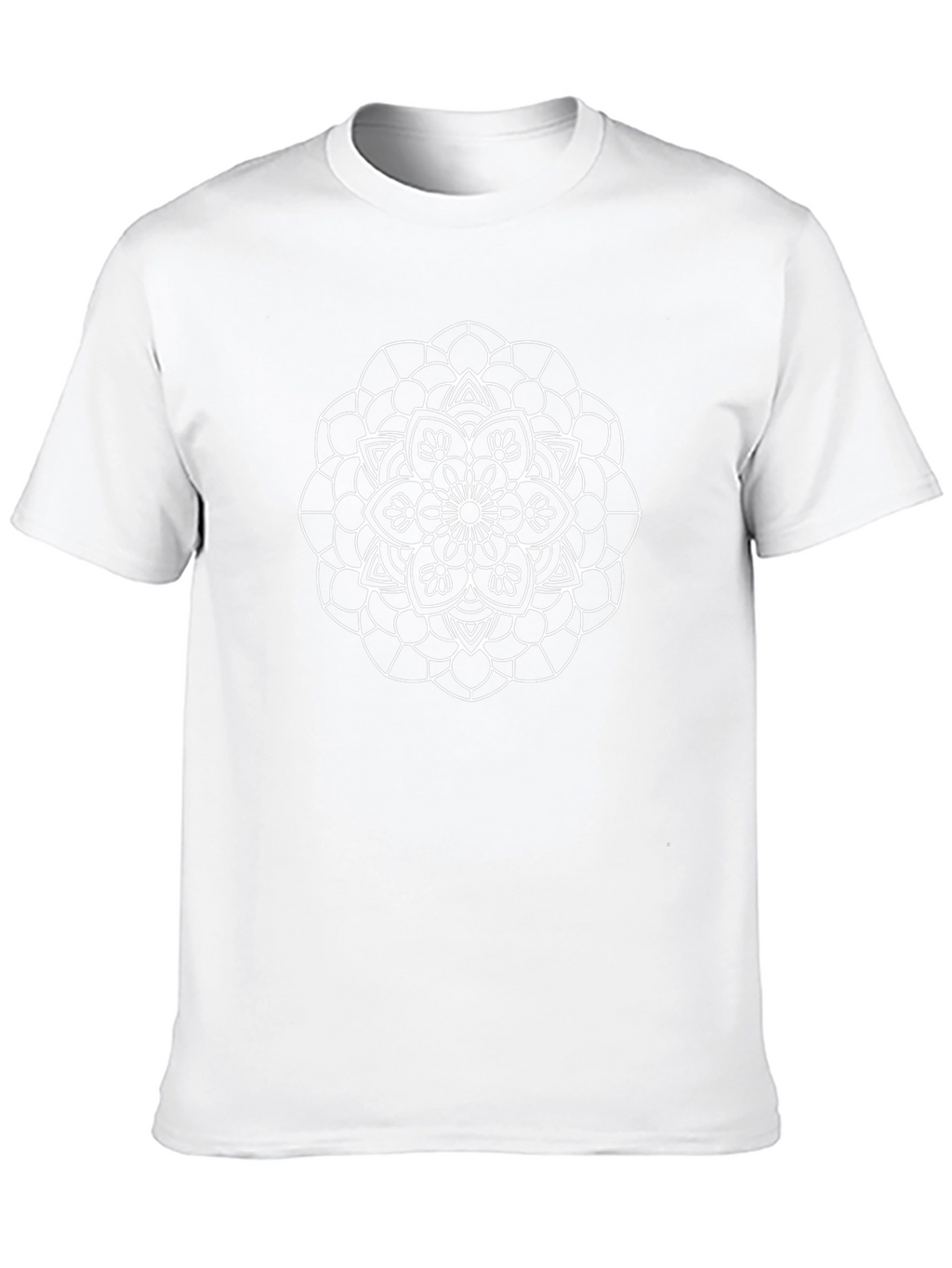 Black T-Shirt with Mandala Design