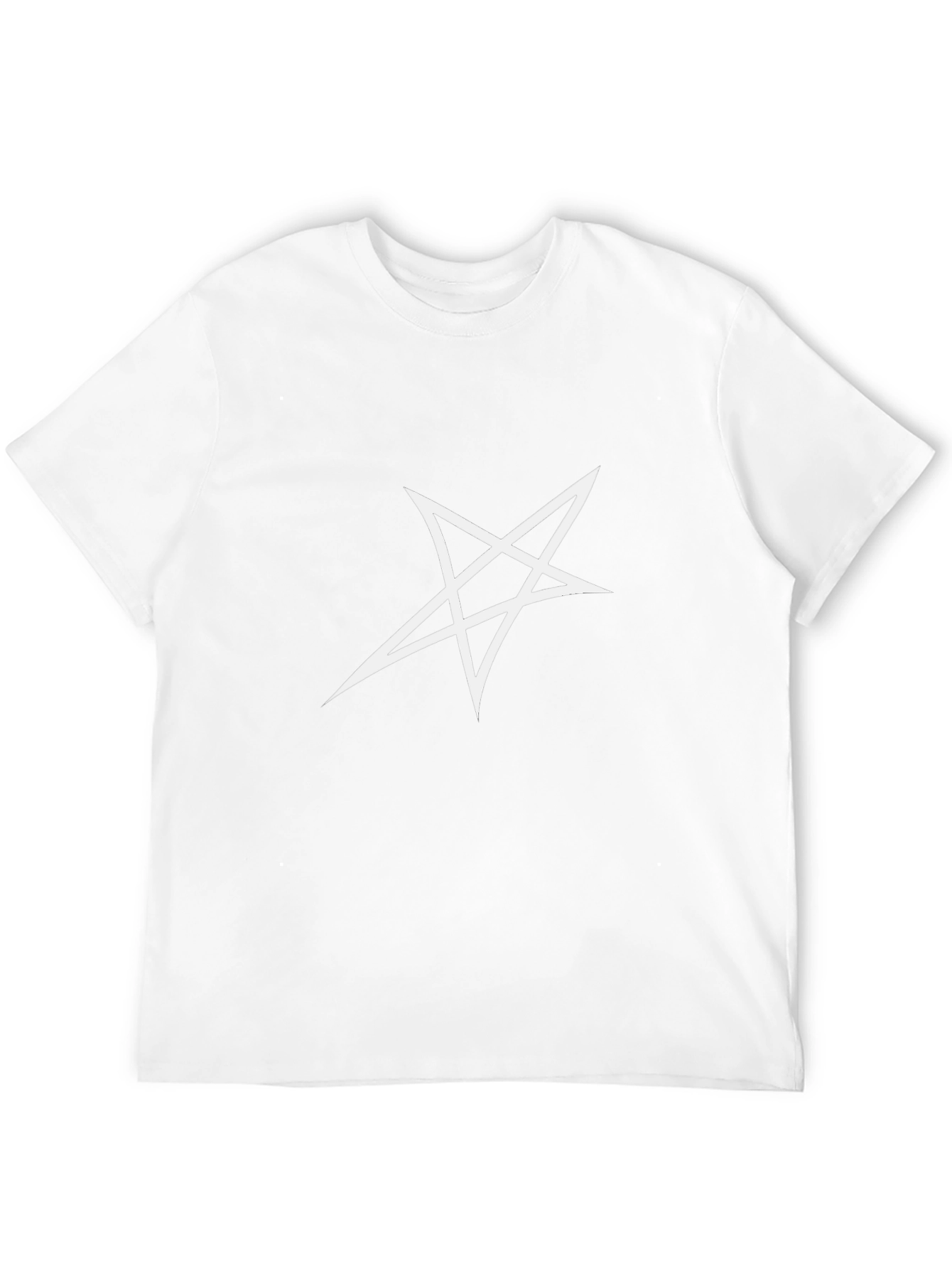 Black T-Shirt with White Star Graphic