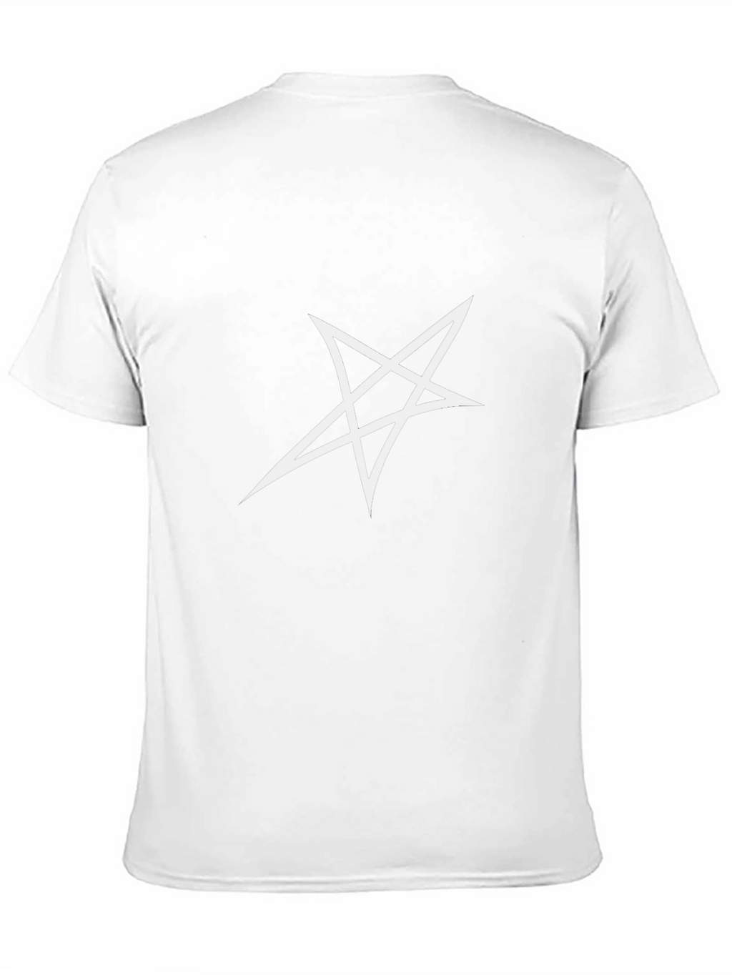 Black T-Shirt with White Star Graphic