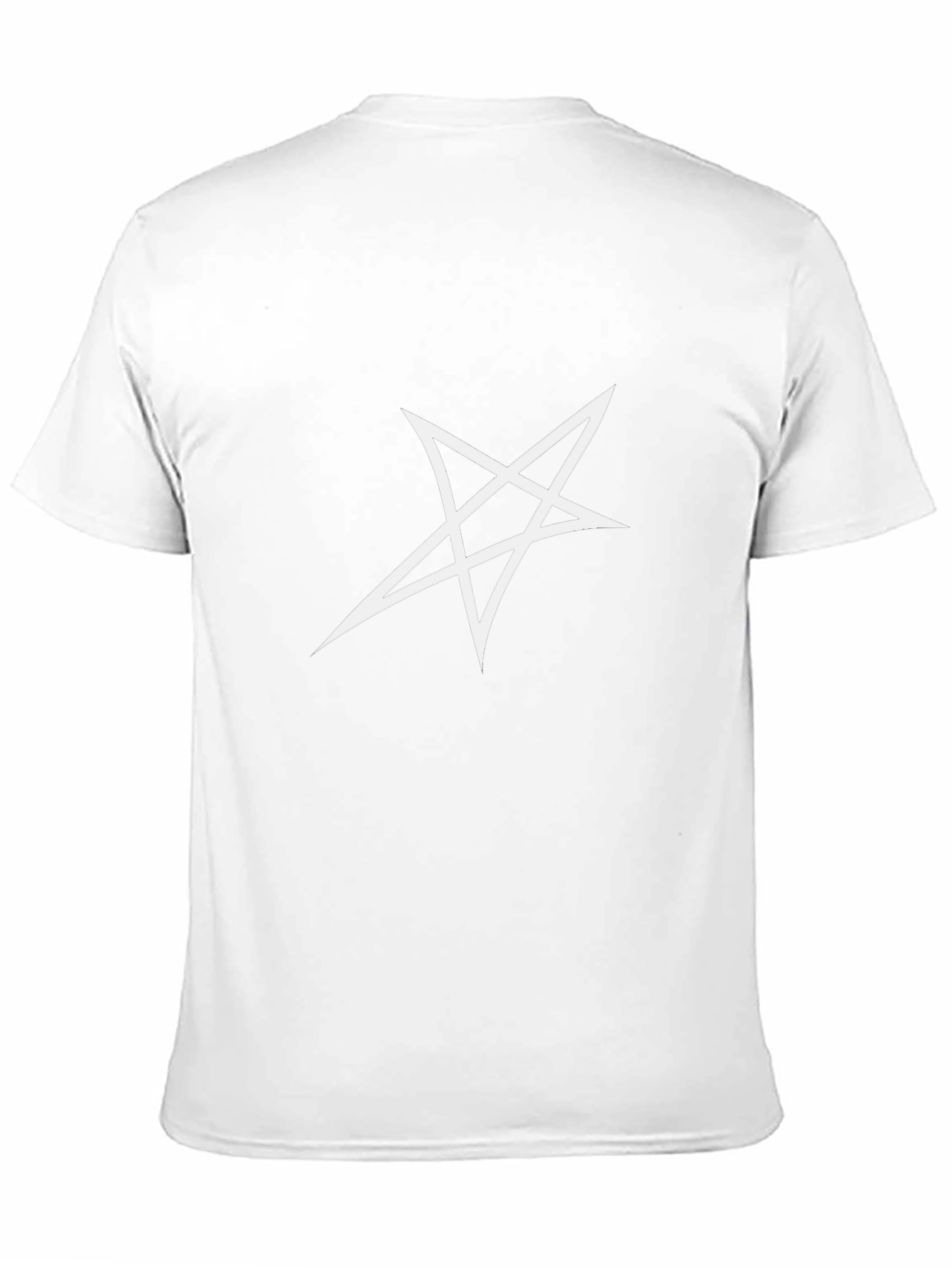 Black T-Shirt with White Star Graphic