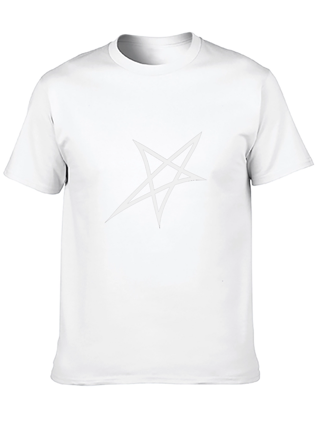 Black T-Shirt with White Star Graphic