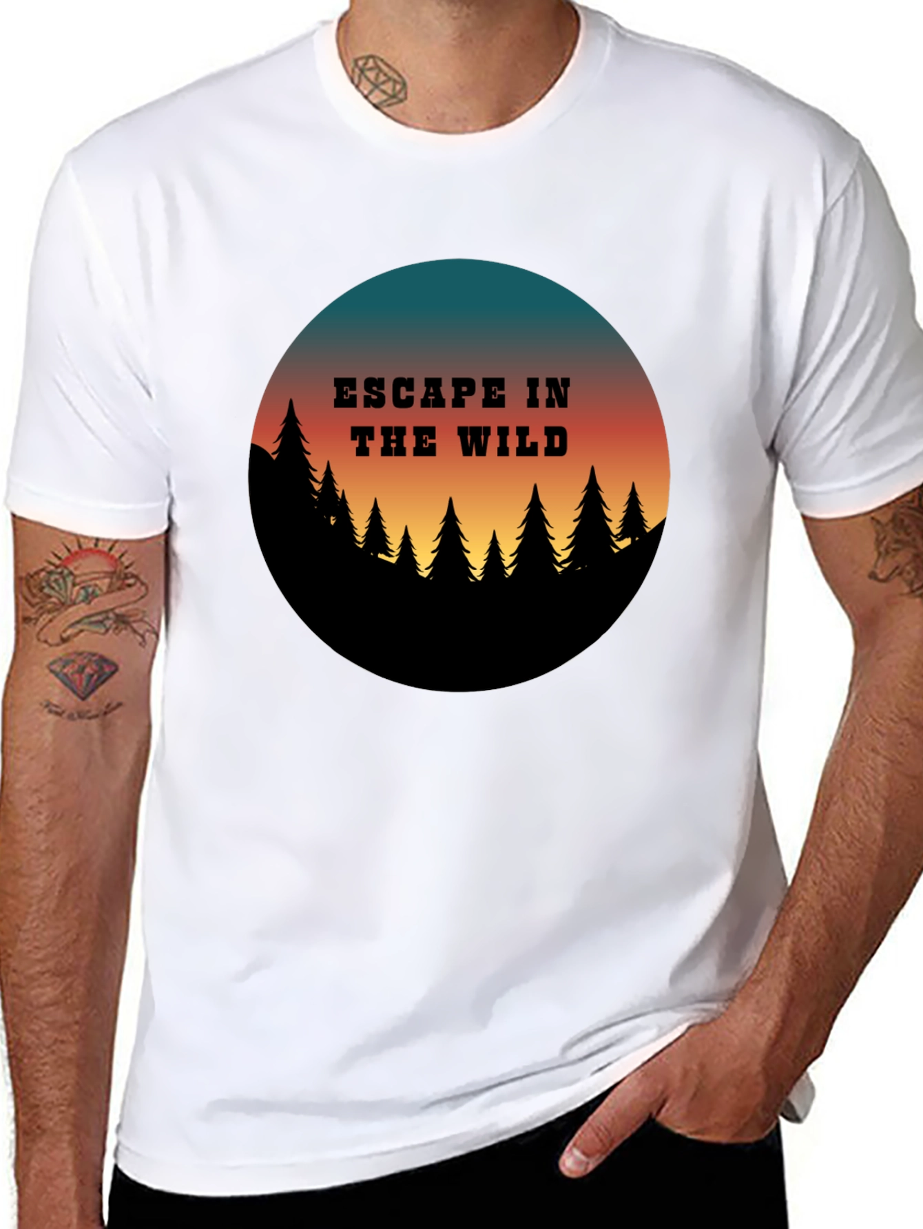 Escape in the Wild Graphic Tee - Nature Adventure Shirt