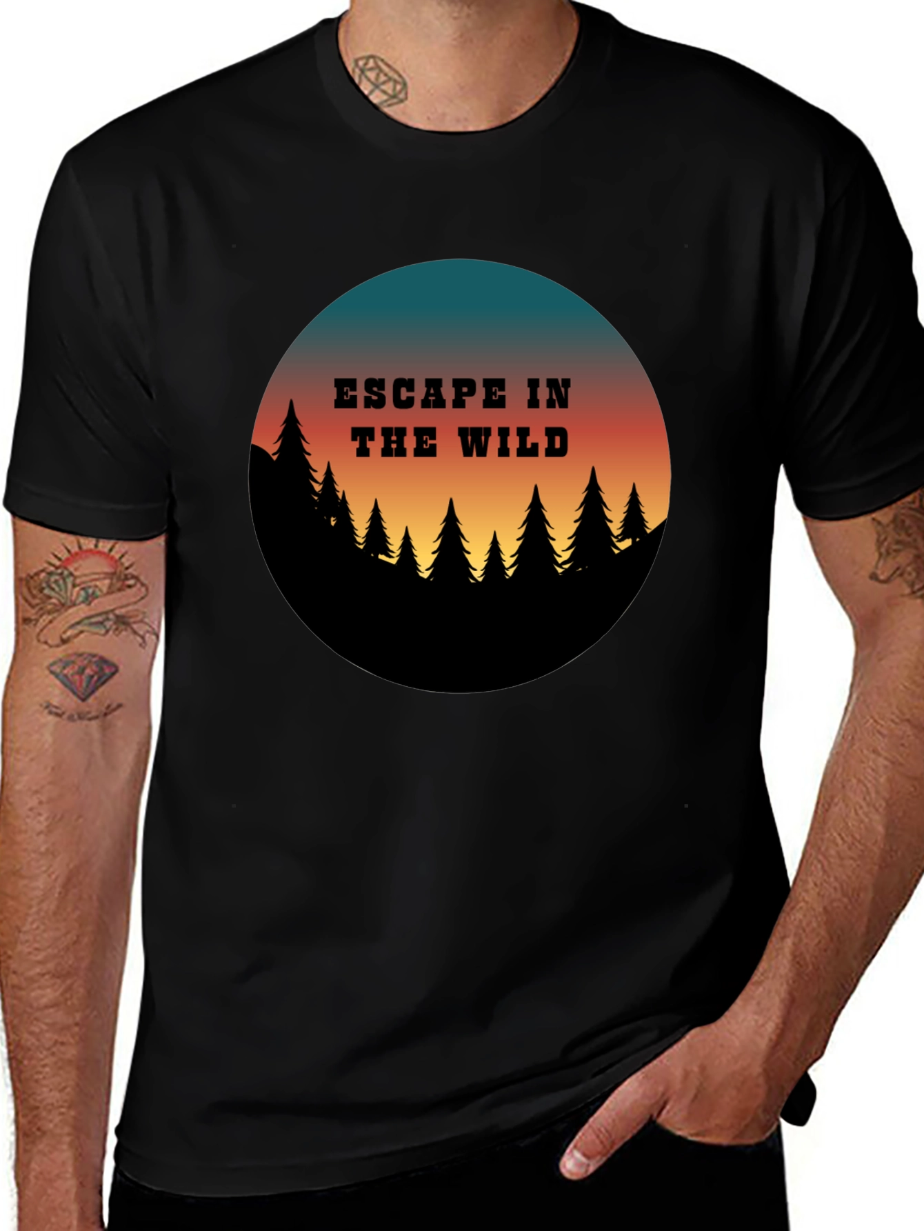Escape in the Wild Graphic Tee - Nature Adventure Shirt
