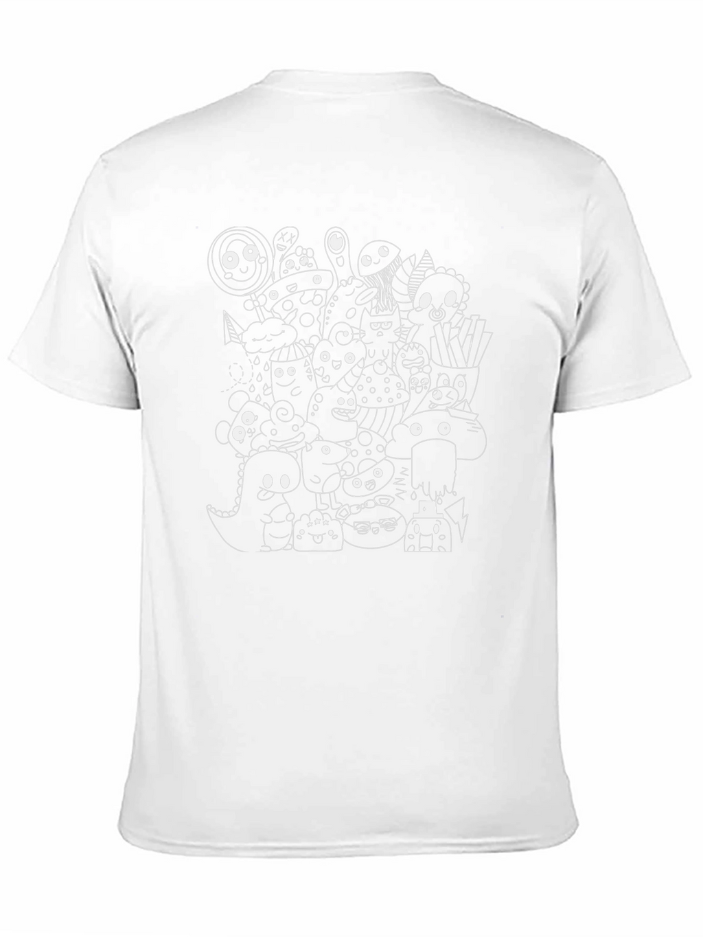 Doodle Monster Graphic Black T-Shirt