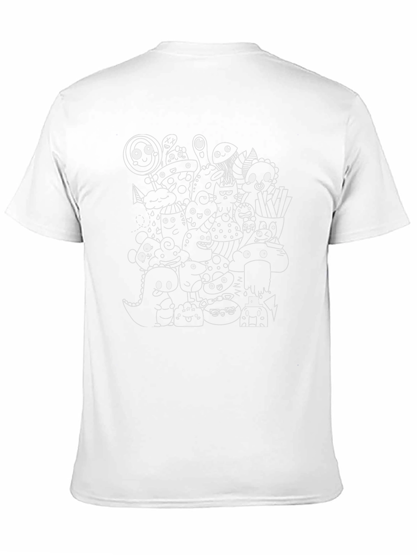 Doodle Monster Graphic Black T-Shirt