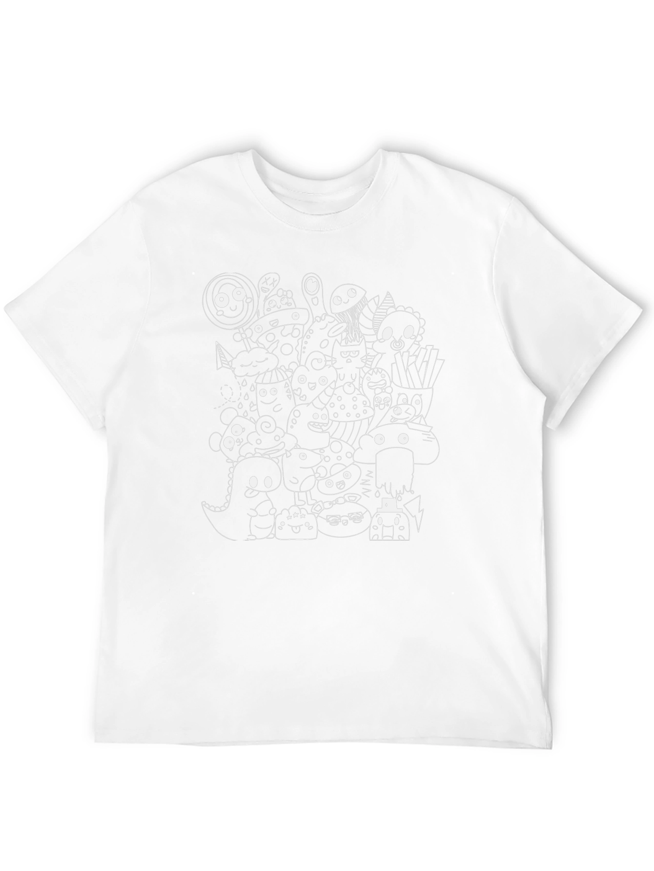 Doodle Monster Graphic Black T-Shirt