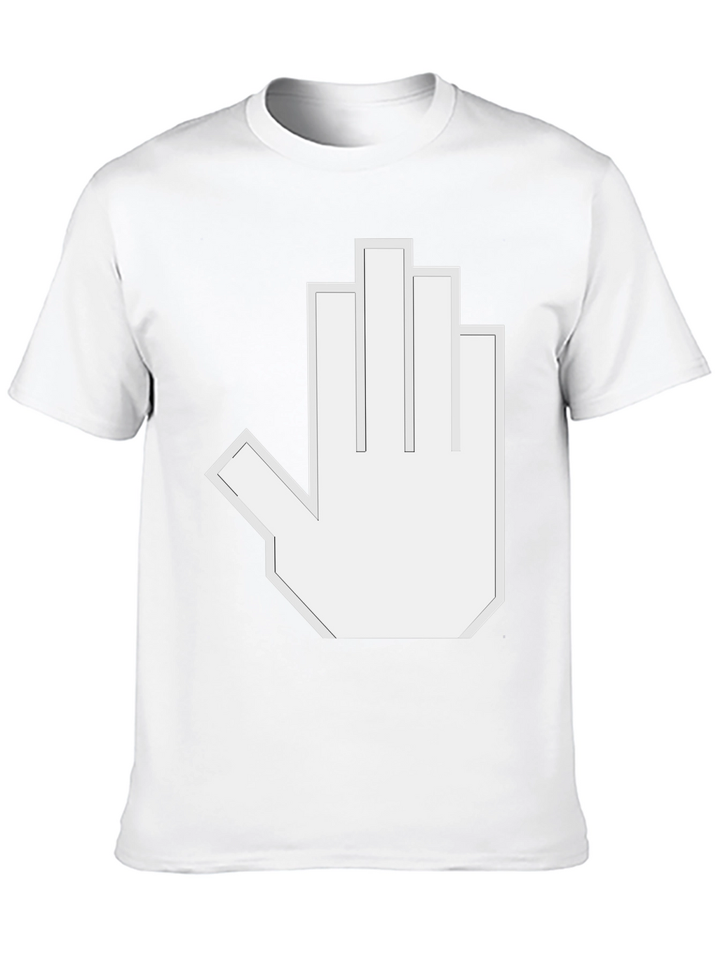 Pixelated Hand Gesture Graphic Tee - Black