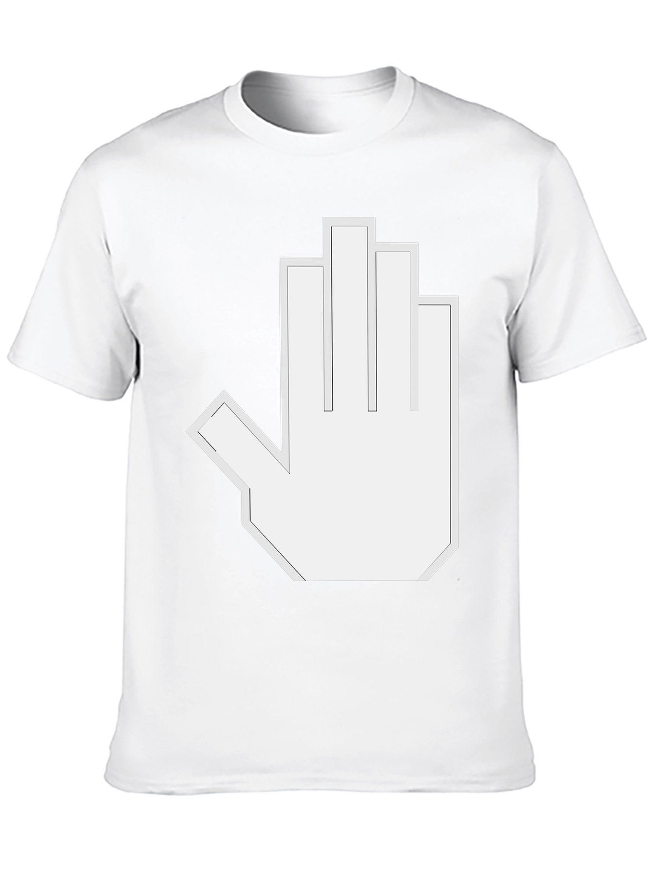 Pixelated Hand Gesture Graphic Tee - Black