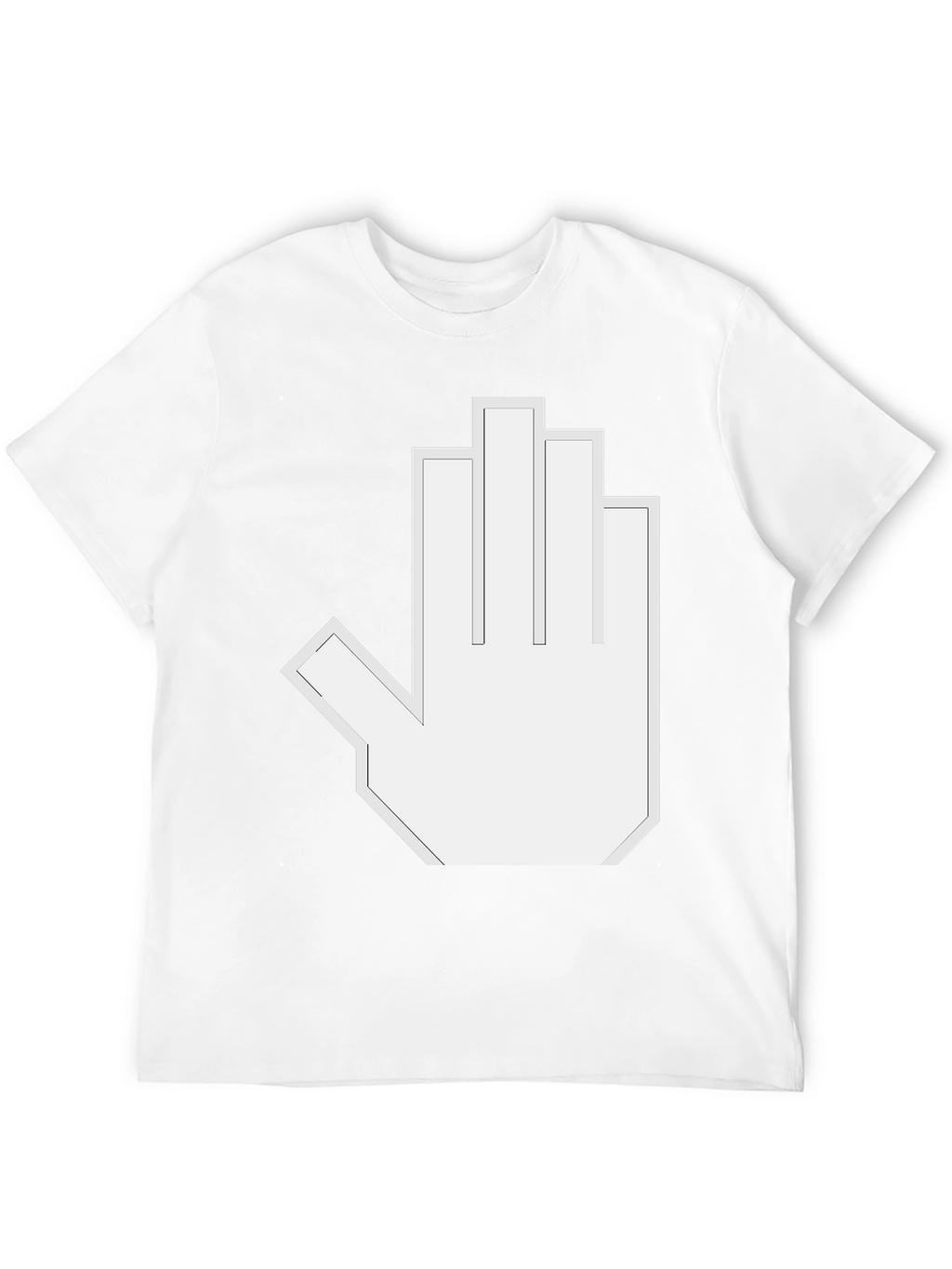 Pixelated Hand Gesture Graphic Tee - Black