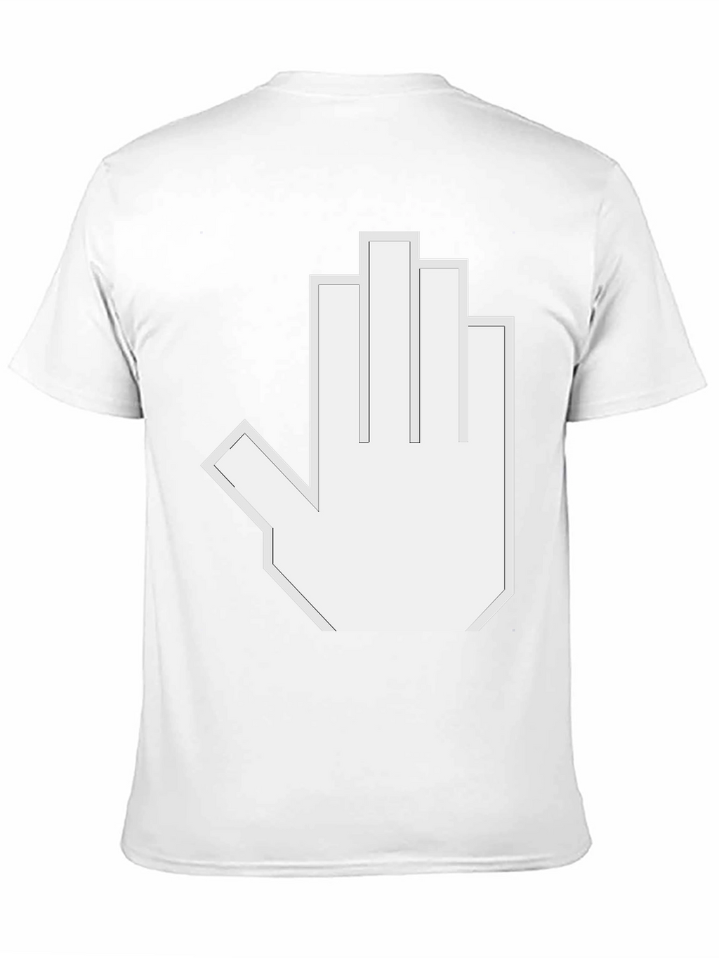 Pixelated Hand Gesture Graphic Tee - Black