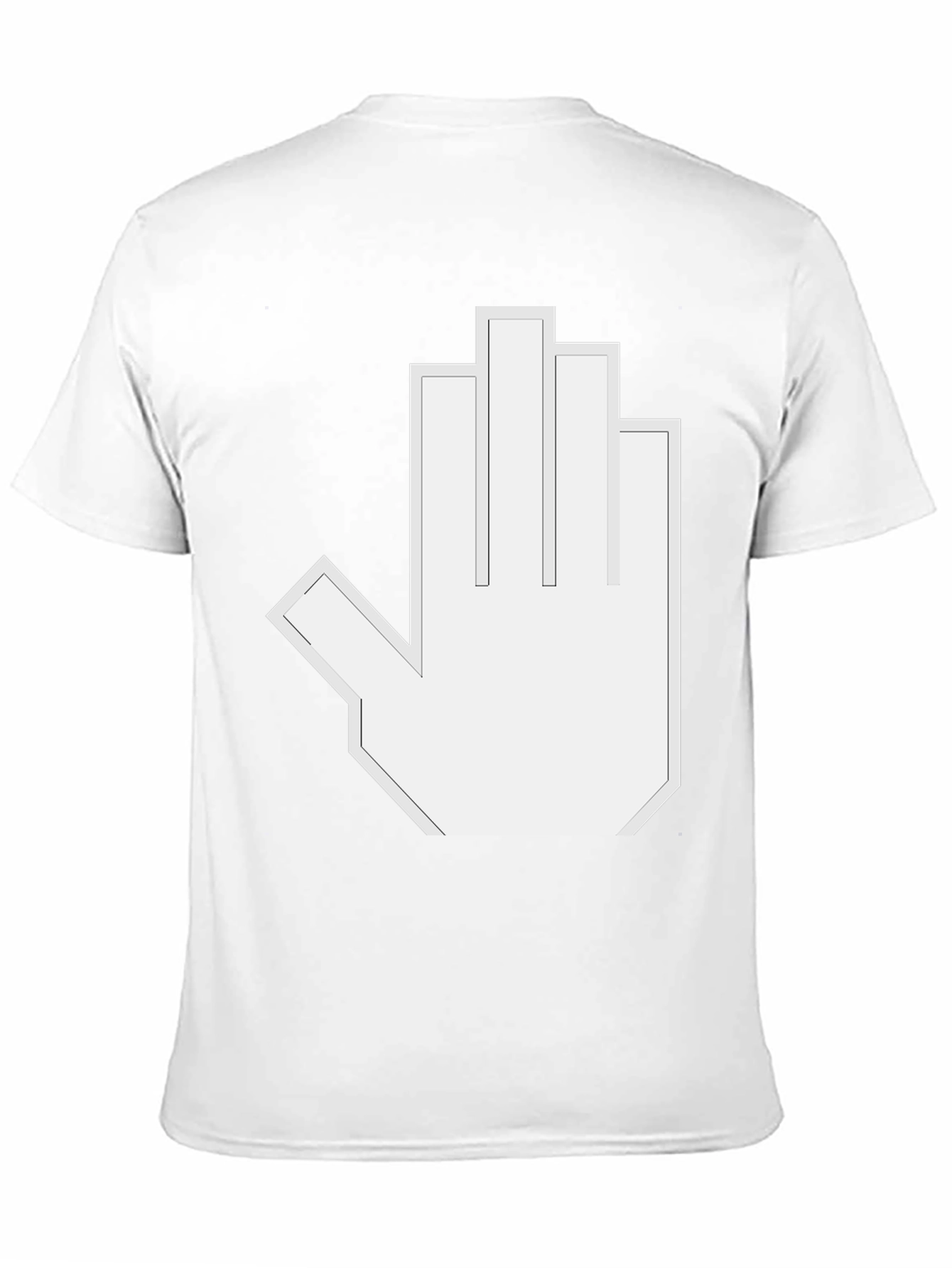 Pixelated Hand Gesture Graphic Tee - Black